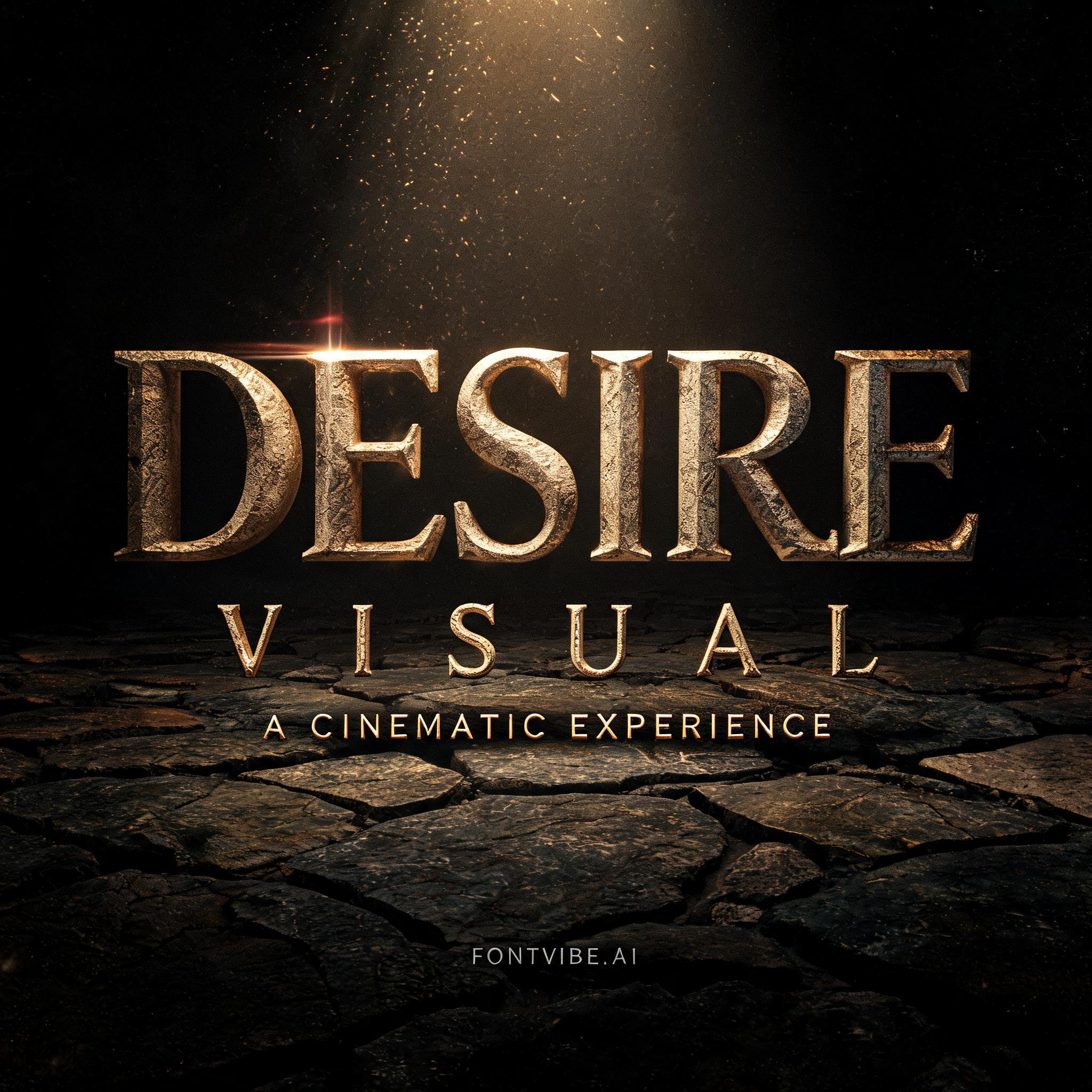 "DESIRE
     visual" — Cinematic | AI Text Effect Generator