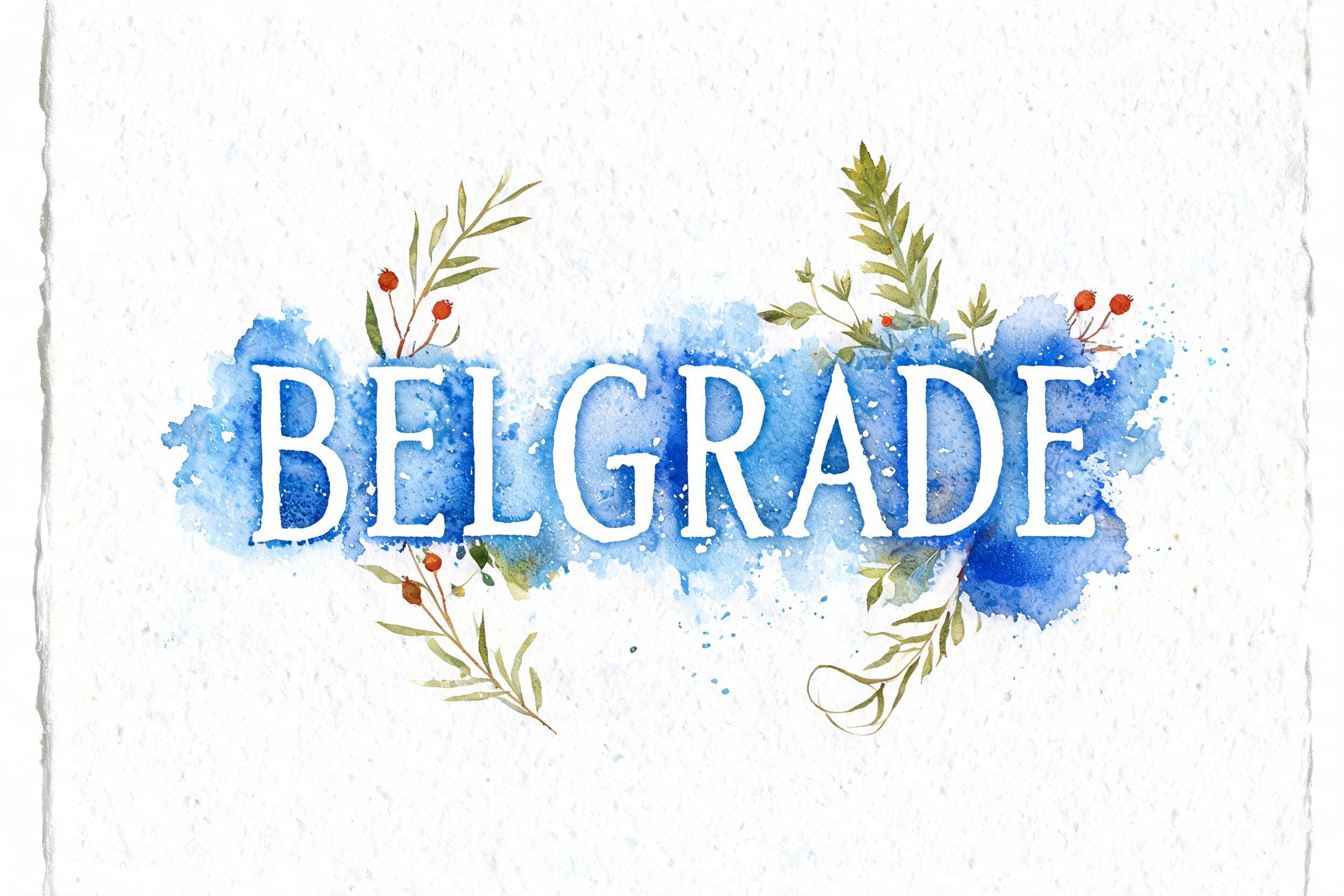 "Belgrade" — Watercolor | AI Text Effect Generator