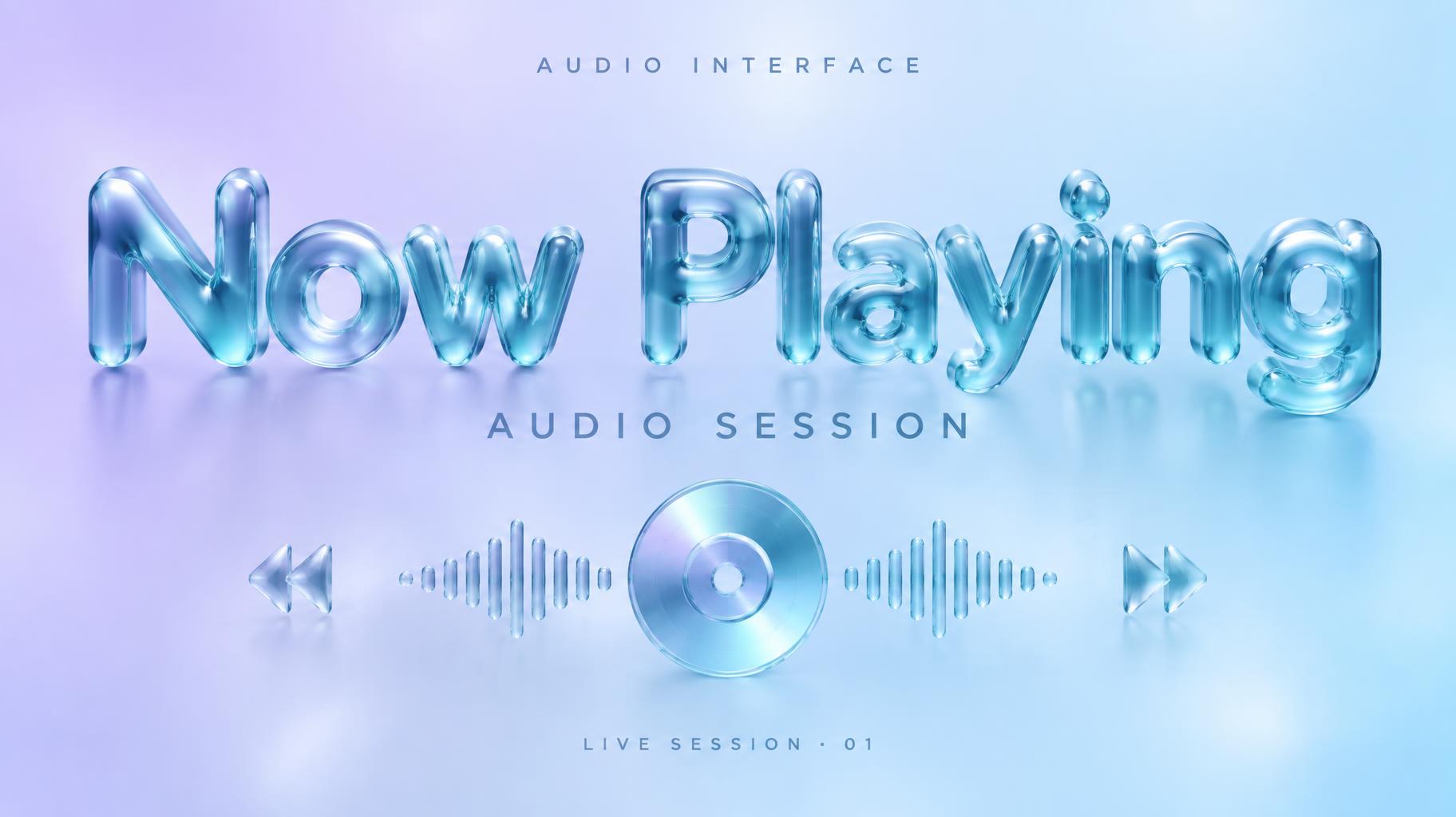 "Now Playing
AUDIO INTERFACE
AUDIO SESSION
LIVE SESSION · 01" — Glass Liquid | AI Text Effect Generator