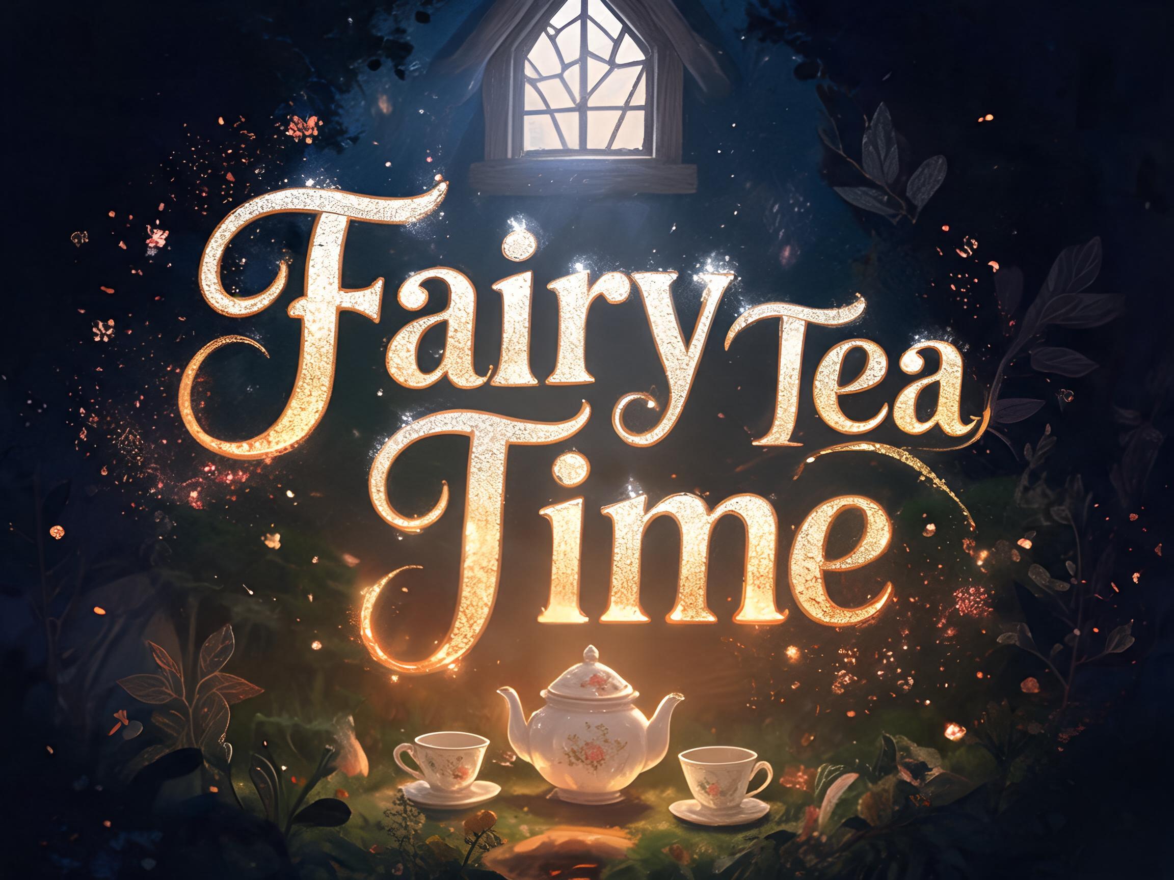 "Fairy Tea TIme" — Fairy Tale | AI Text Effect Generator