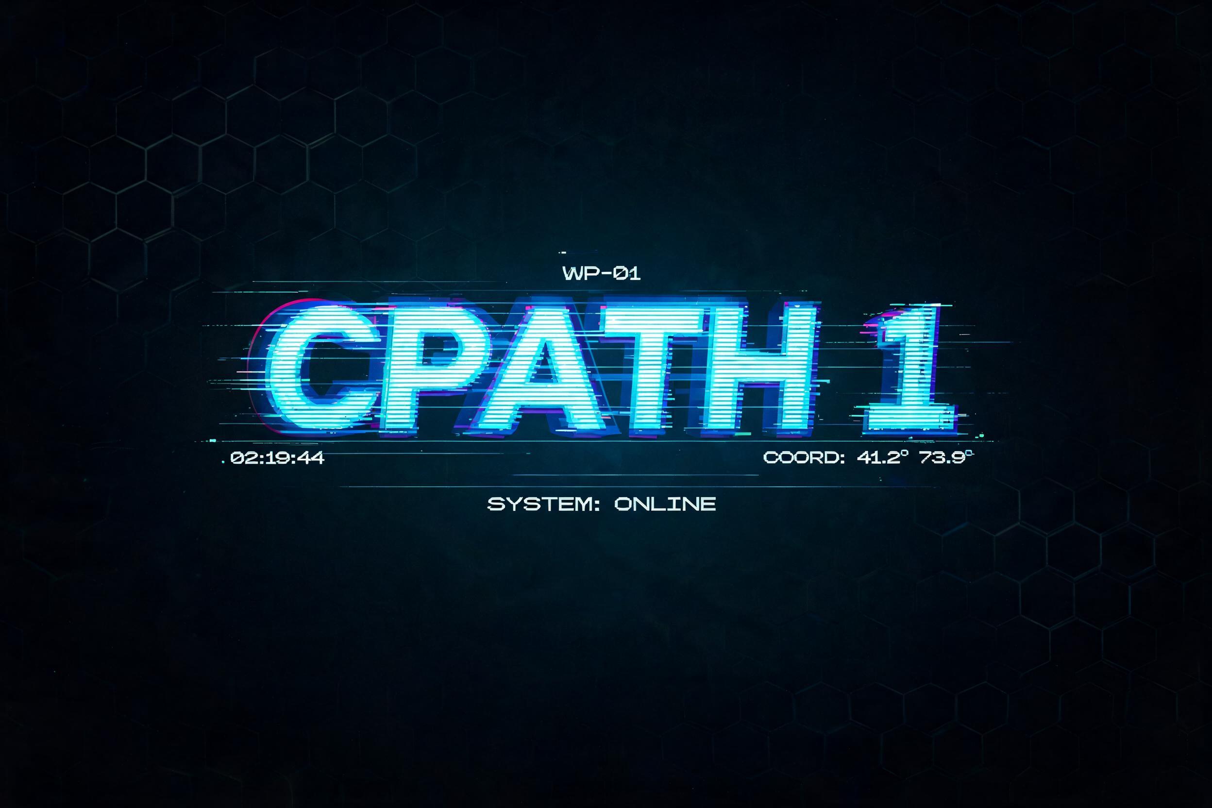 "CPATH 1" — Cyberpunk Hologram text effect