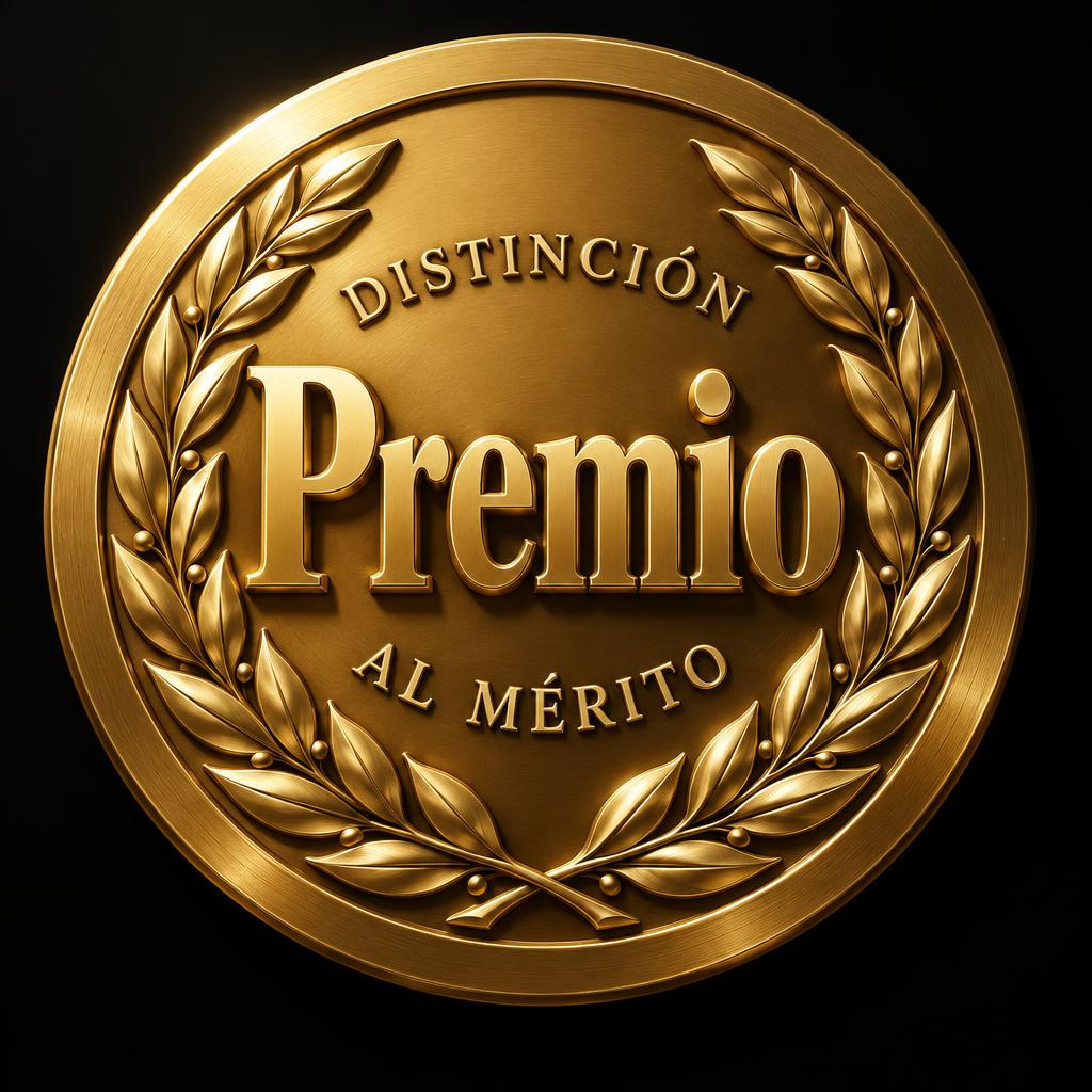 "Premio
DISTINCIÓN
AL MÉRITO" — 3d Bold Gold | AI Text Effect Generator