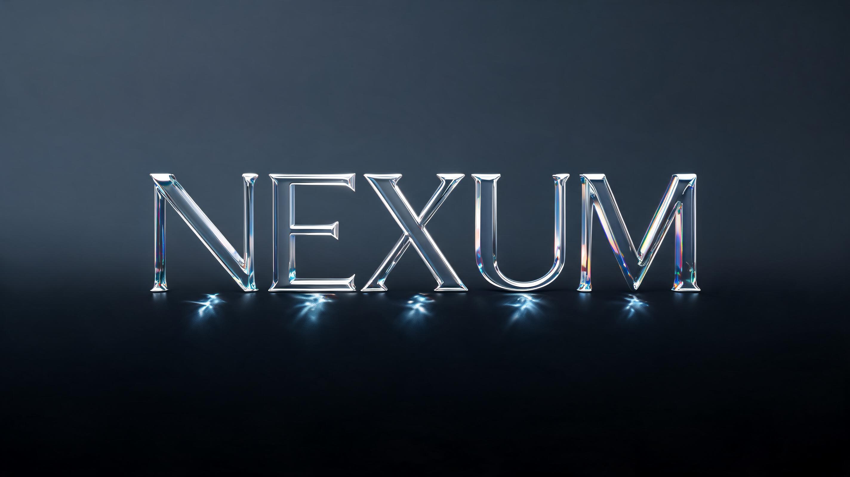 "NEXUM" — Glass | AI Text Effect Generator