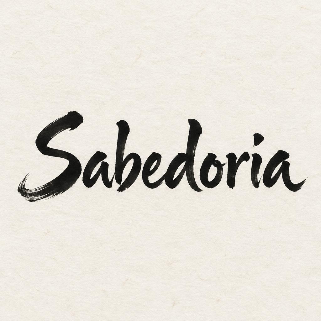 "Sabedoria" — Brush Japanese Ink | AI Text Effect Generator