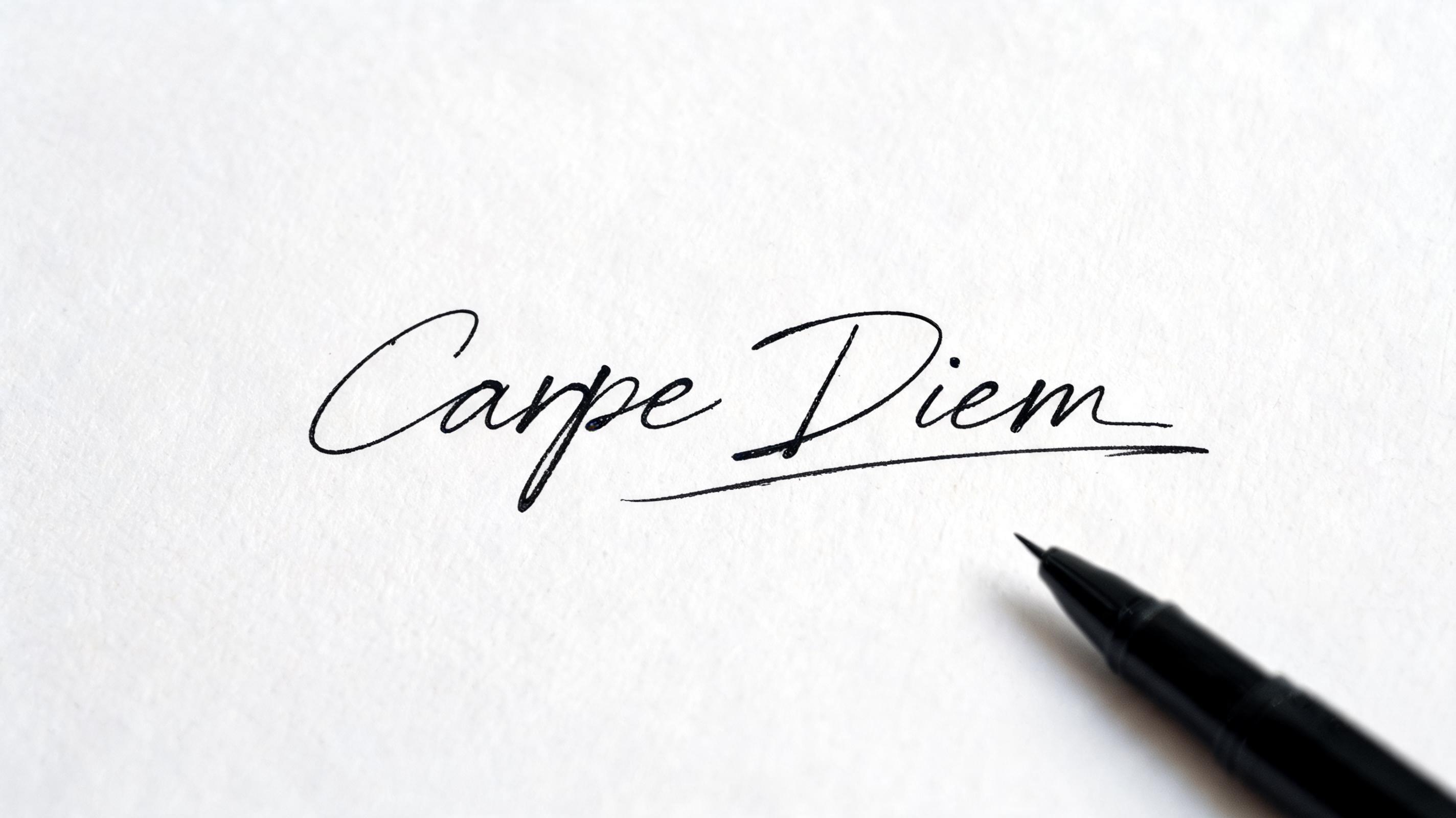 "Carpe Diem" — Cursive Signature | AI Text Effect Generator