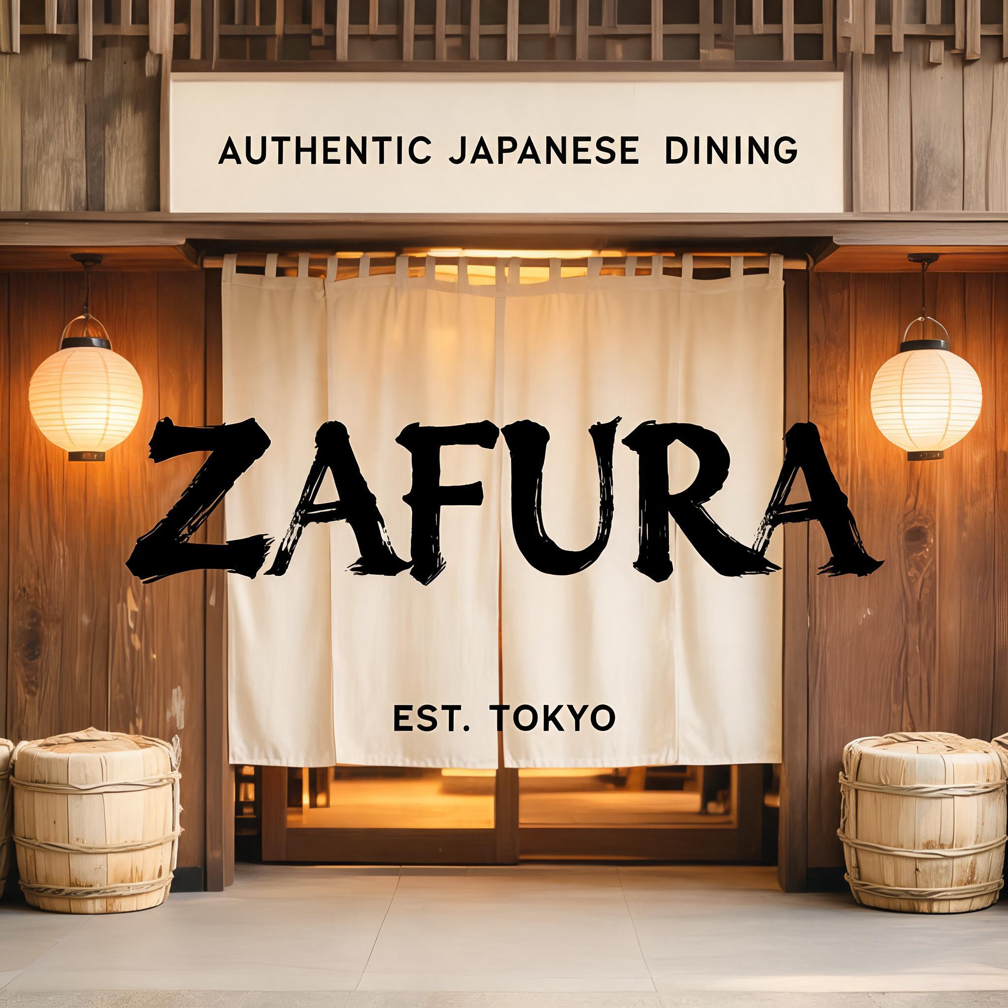 "ZAFURA" — Brush Japanese Ink | AI Text Effect Generator