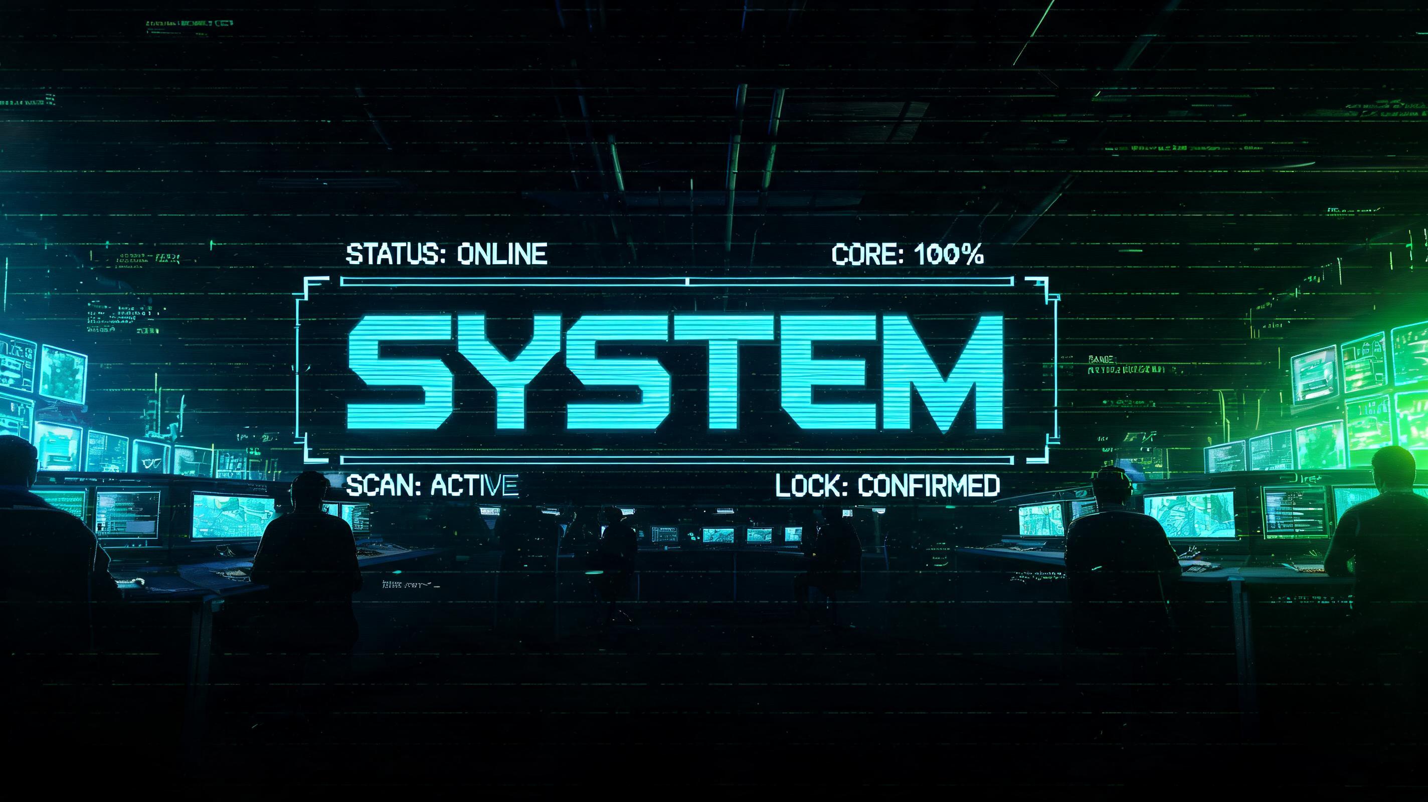 "SYSTEM" — Cyberpunk Tech Hud text effect