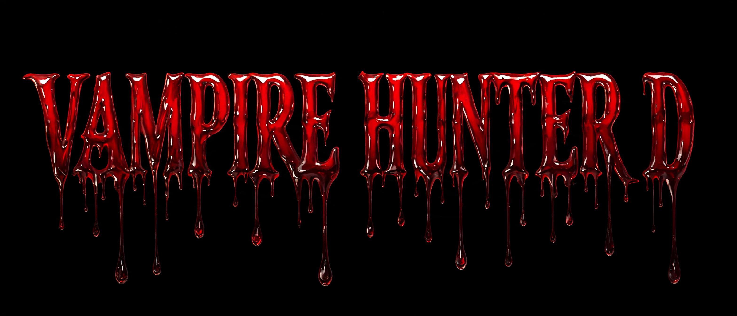 "VAMPIRE HUNTER D" — Drip Font Blood | AI Text Effect Generator