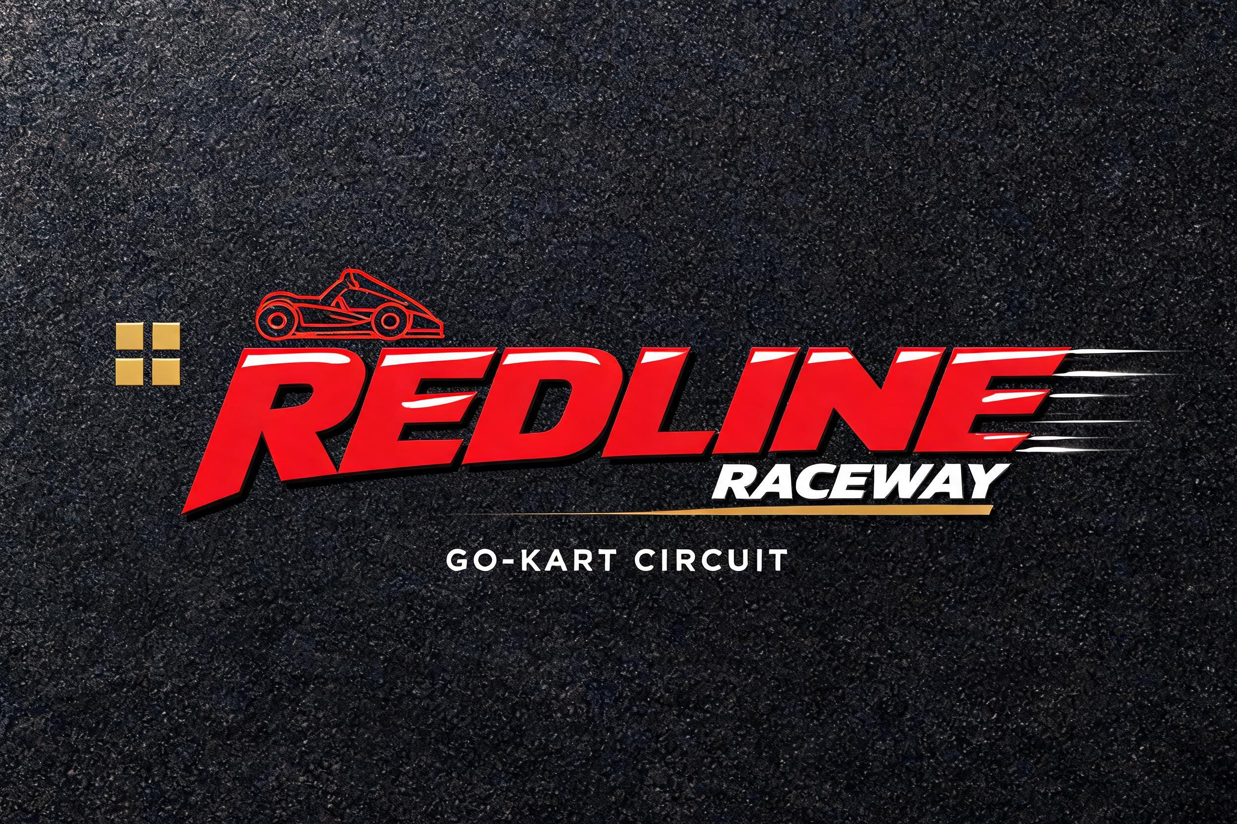 "REDLINE
RACEWAY
GO-KART CIRCUIT" — Racing | AI Text Effect Generator