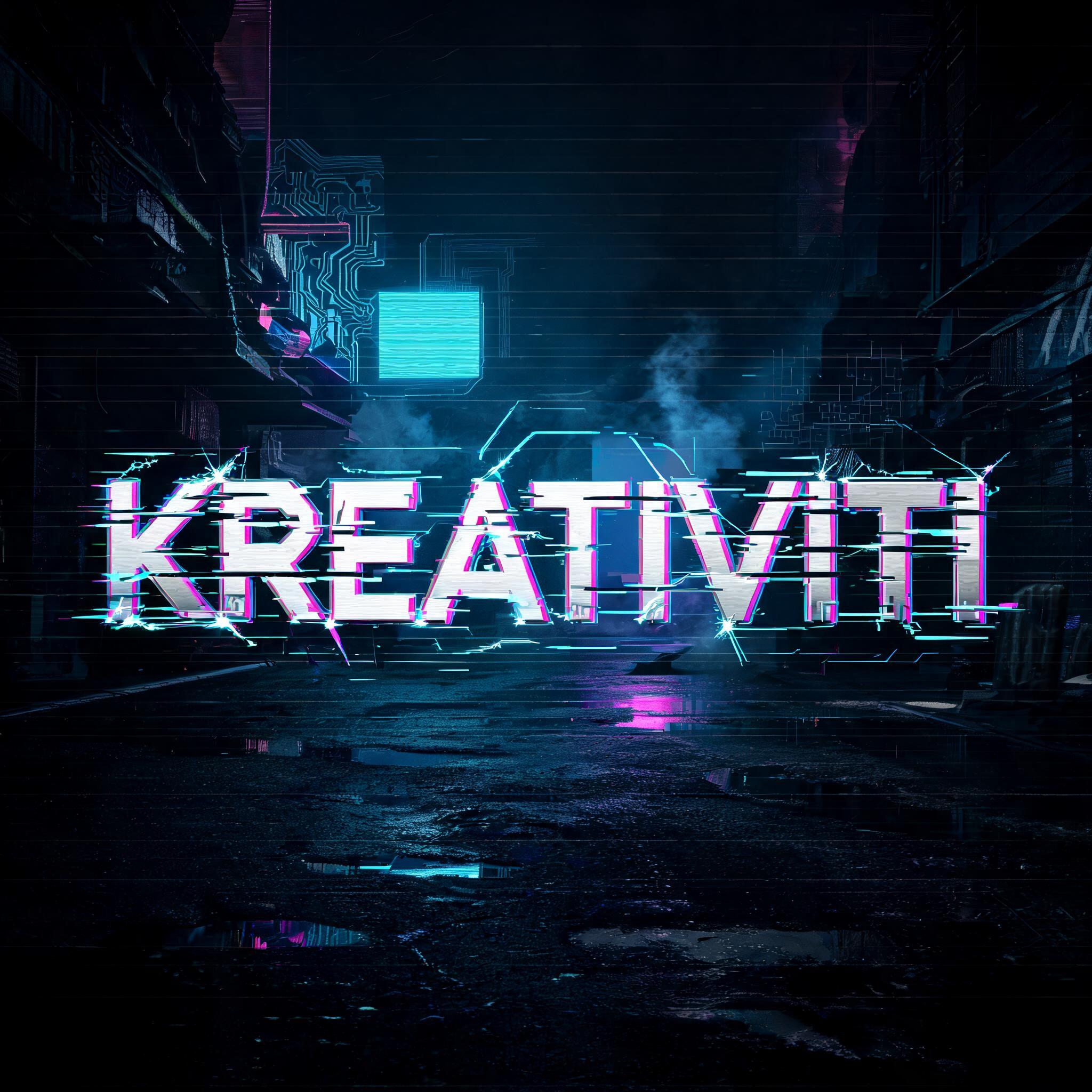 "KREATIVITI" — Cyberpunk | AI Text Effect Generator
