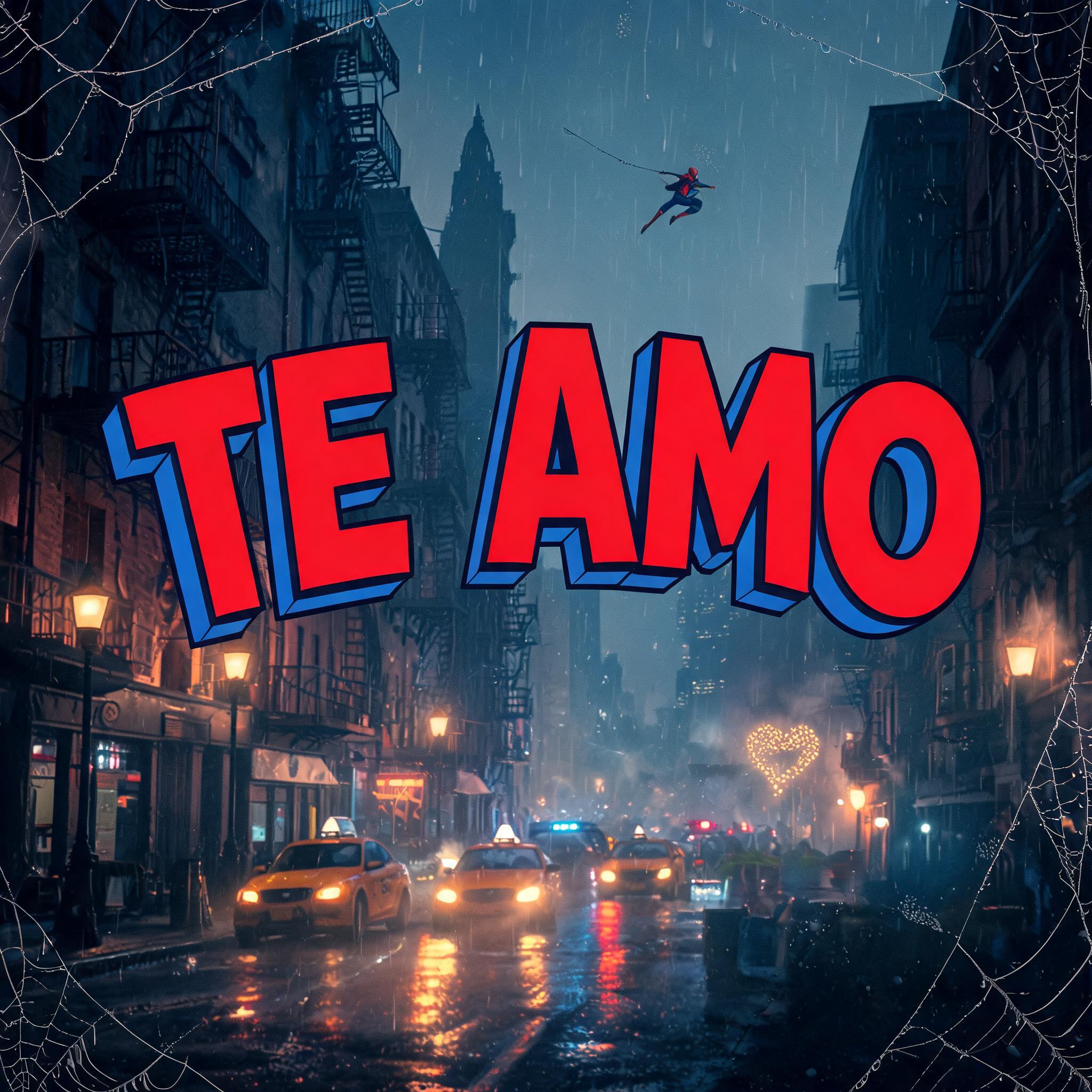 "TE AMO" — Spider Hero | AI Text Effect Generator