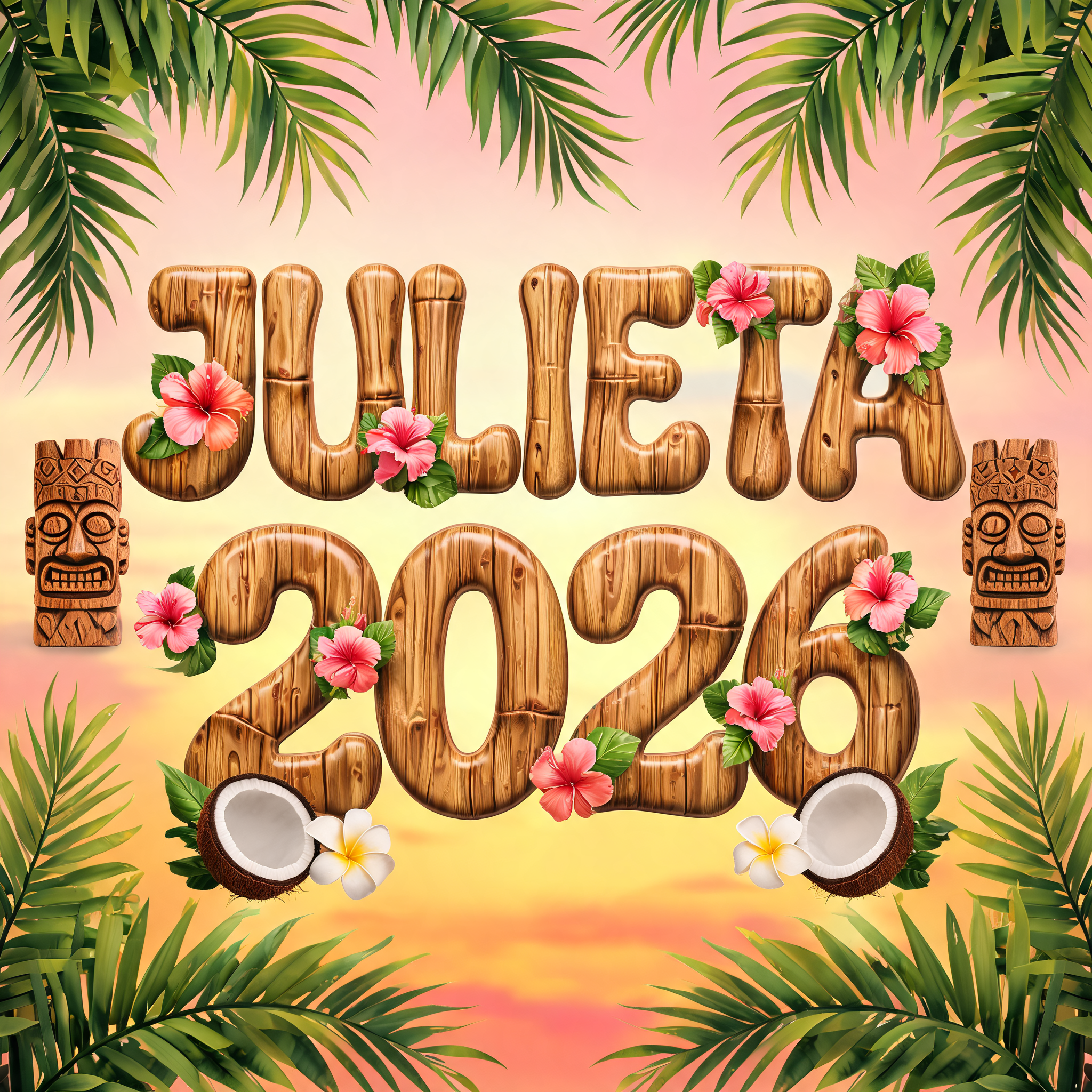 "Julieta 2026" — Hawaiian | AI Text Effect Generator
