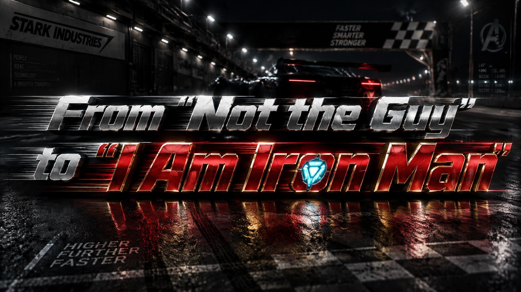 "From “Not the Guy” to “I Am Iron Man" — Racing | AI Text Effect Generator