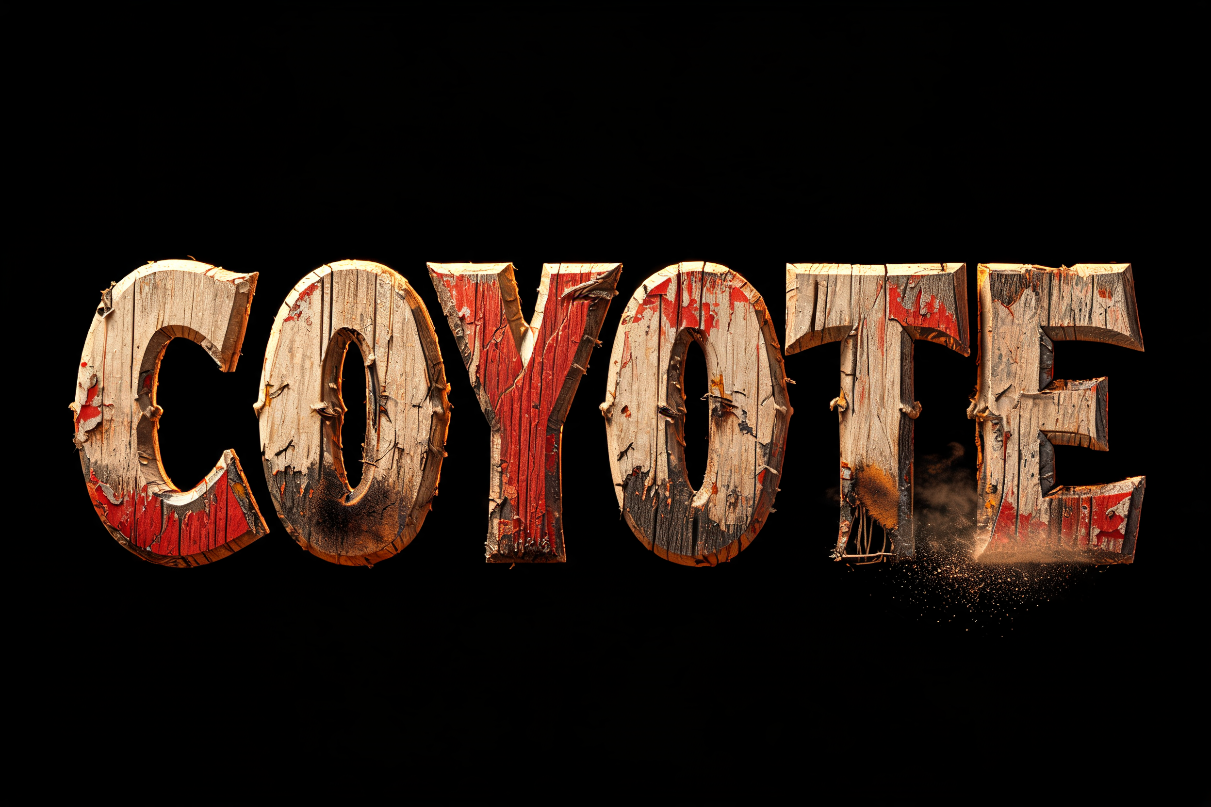 "Coyote" — Western | AI Text Effect Generator