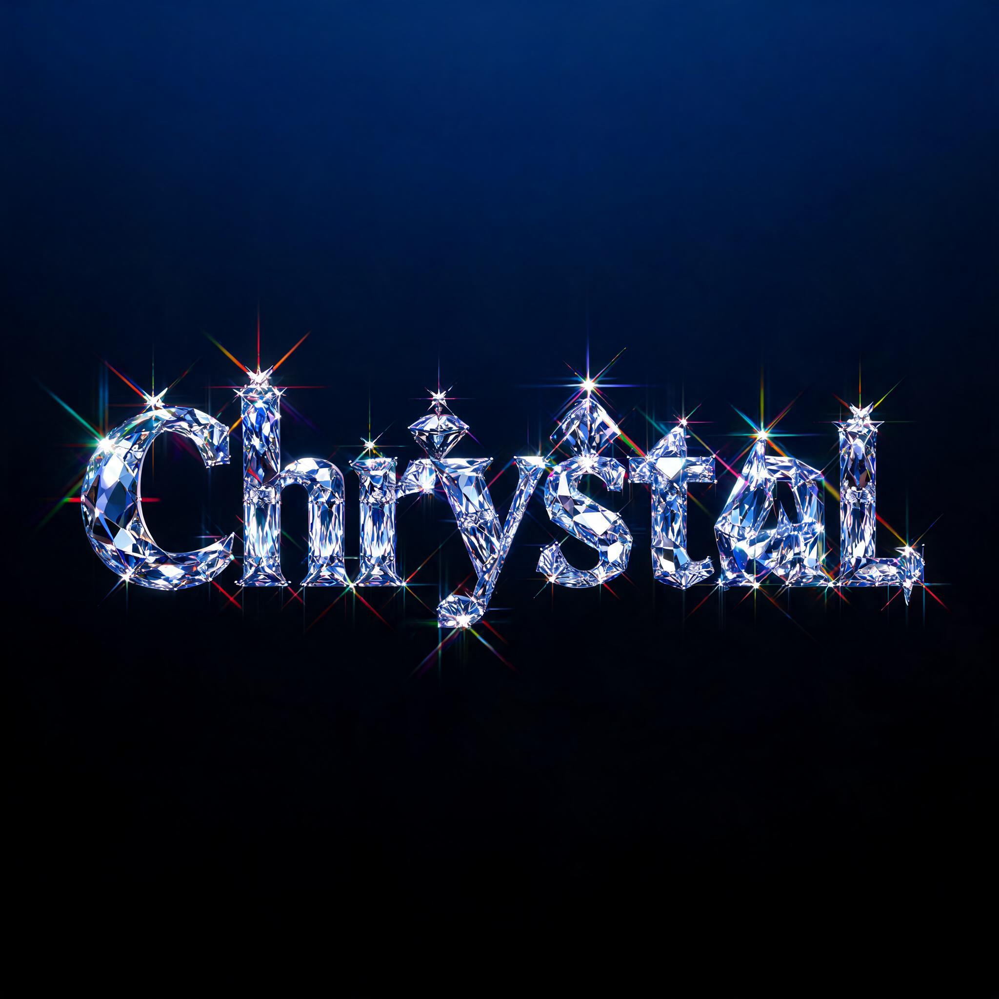 "Chrystal" — Glass Crystal | AI Text Effect Generator