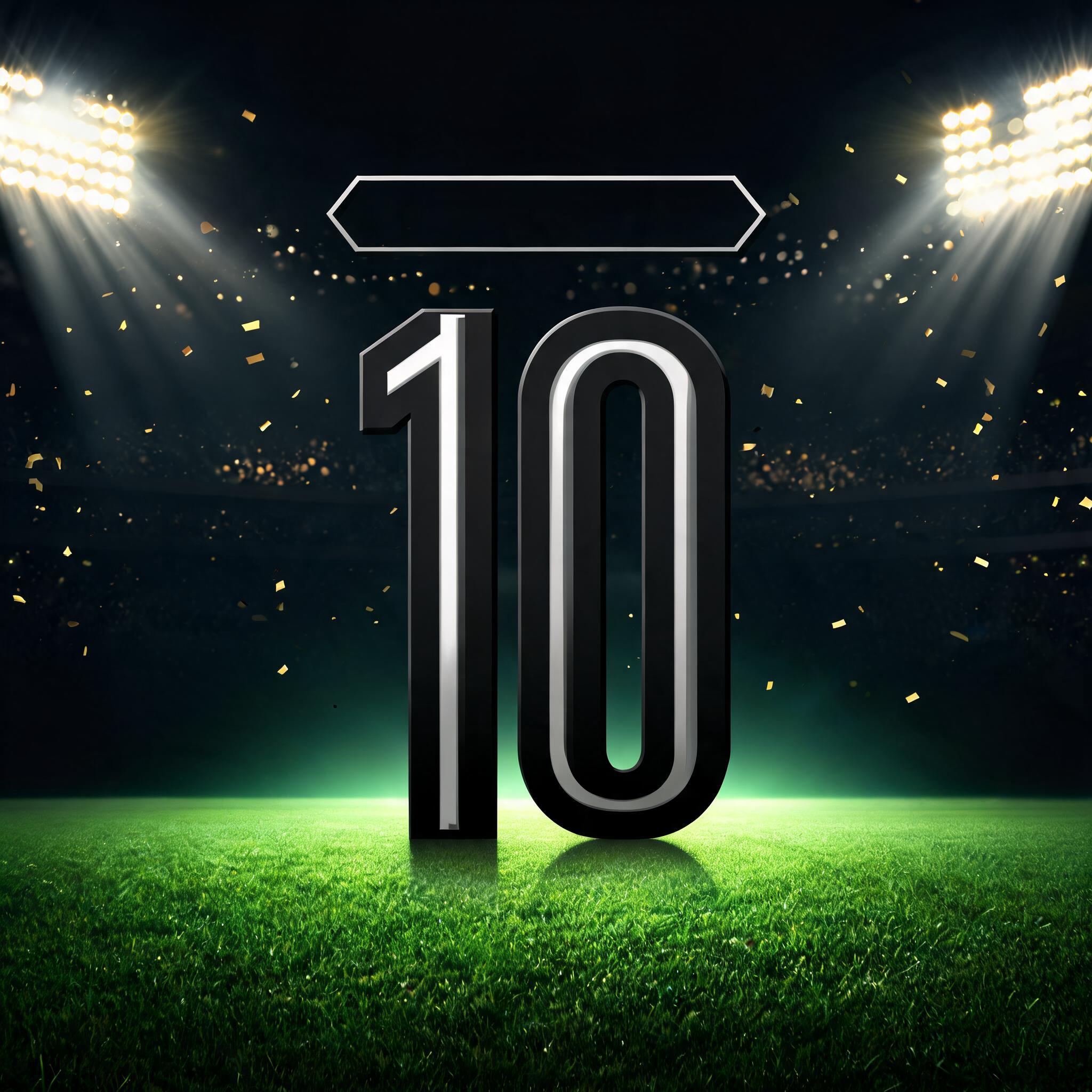 "10" — Sports Football | AI Text Effect Generator
