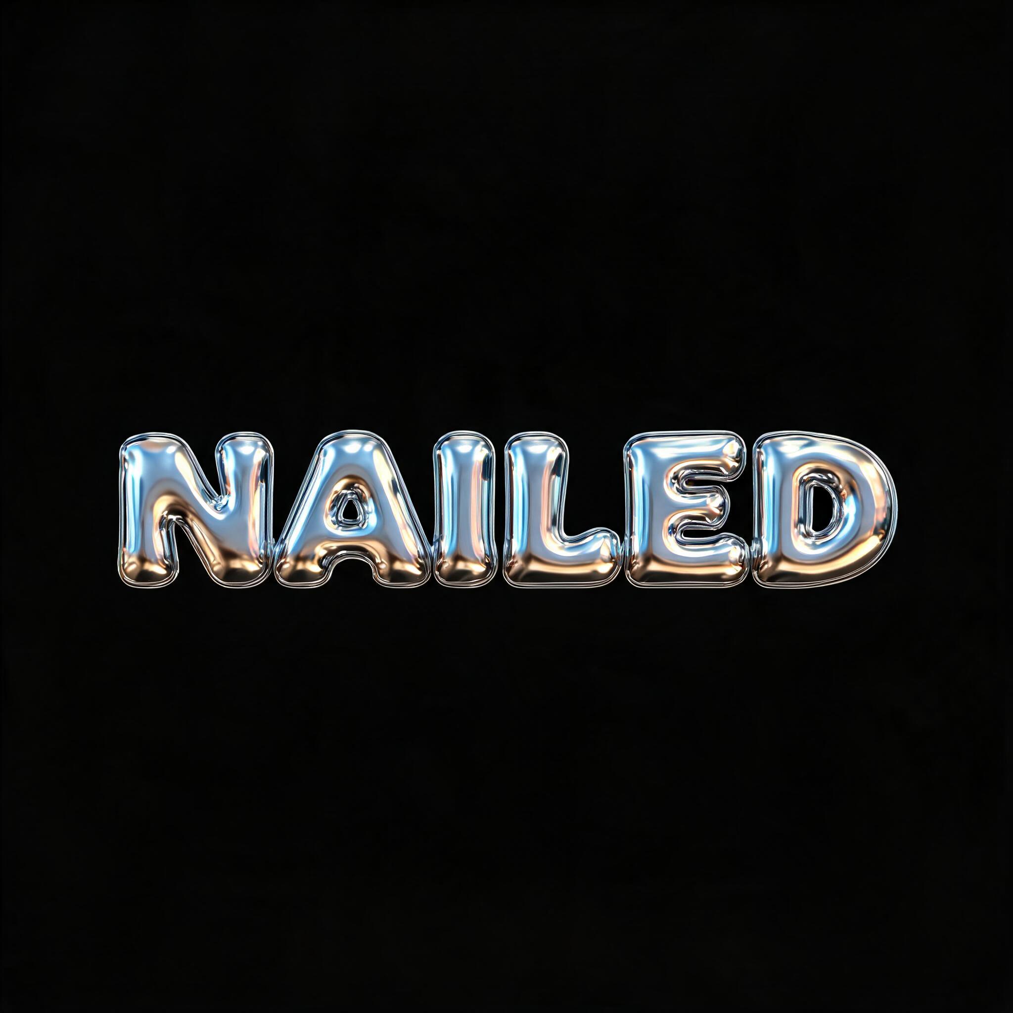 "Nailed" — Y2k Chrome | AI Text Effect Generator