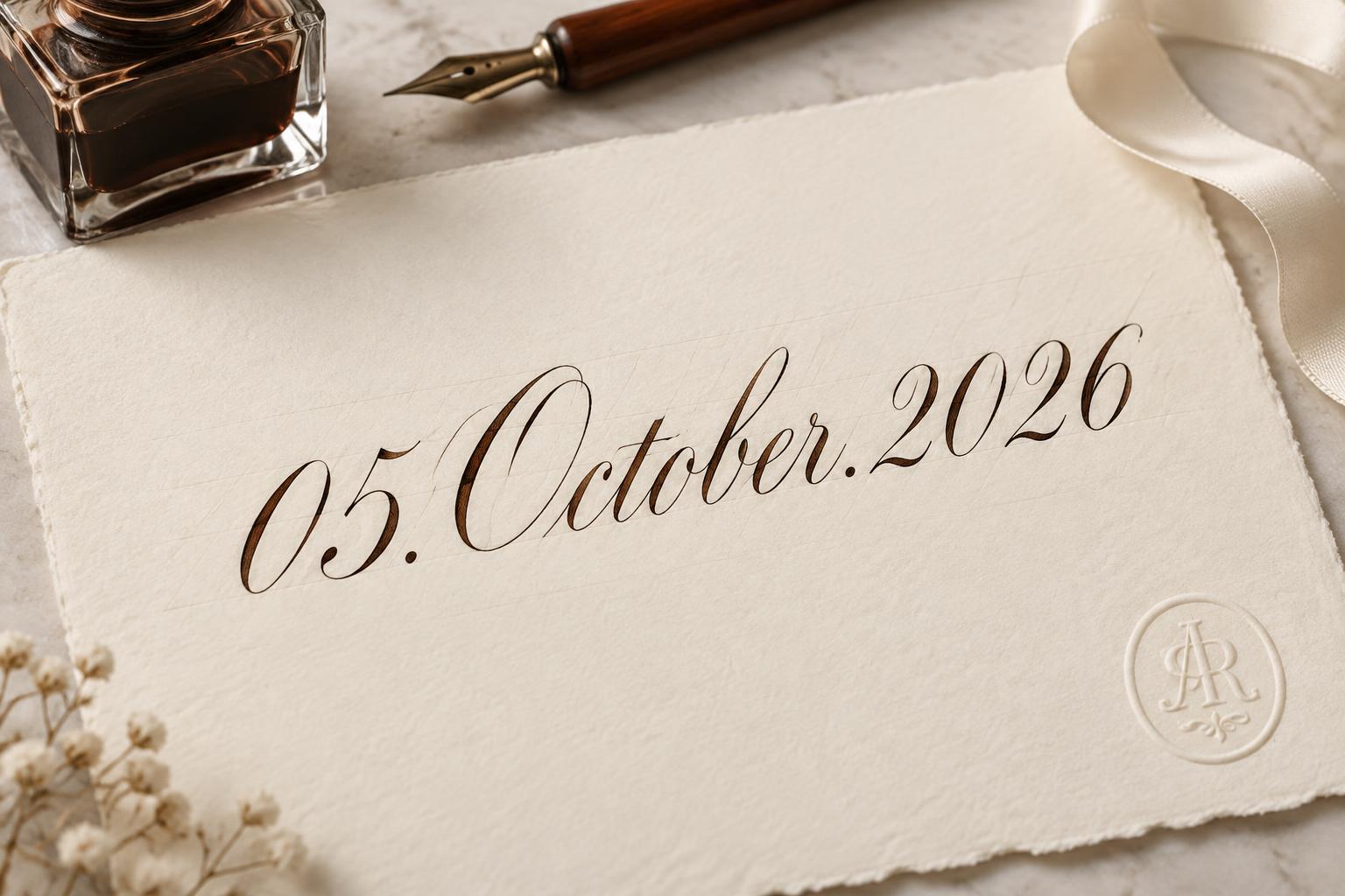 "05.October.2026" — Cursive Calligraphy | AI Text Effect Generator