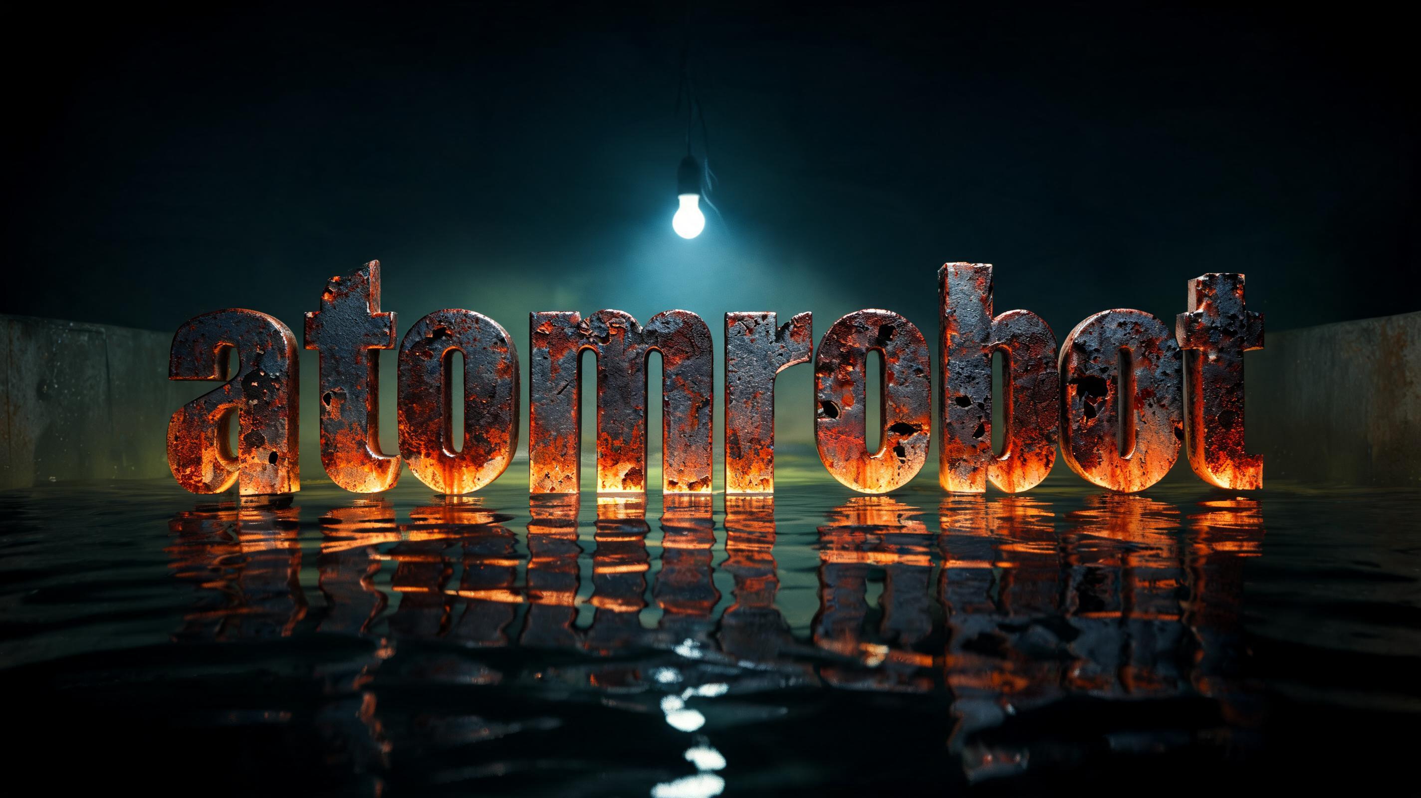 "atomrobot" — Horror | AI Text Effect Generator