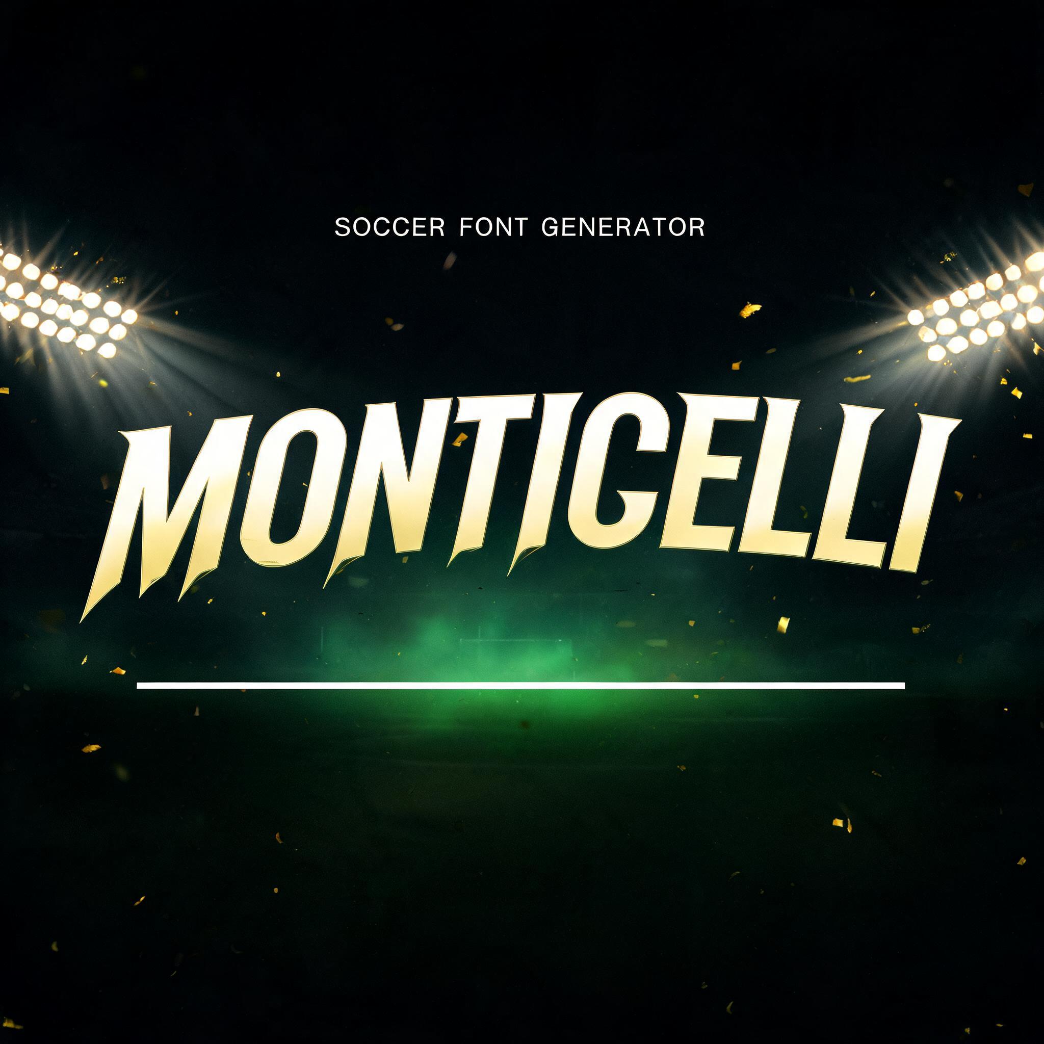 "MONTICELLI" — Sports Football | AI Text Effect Generator