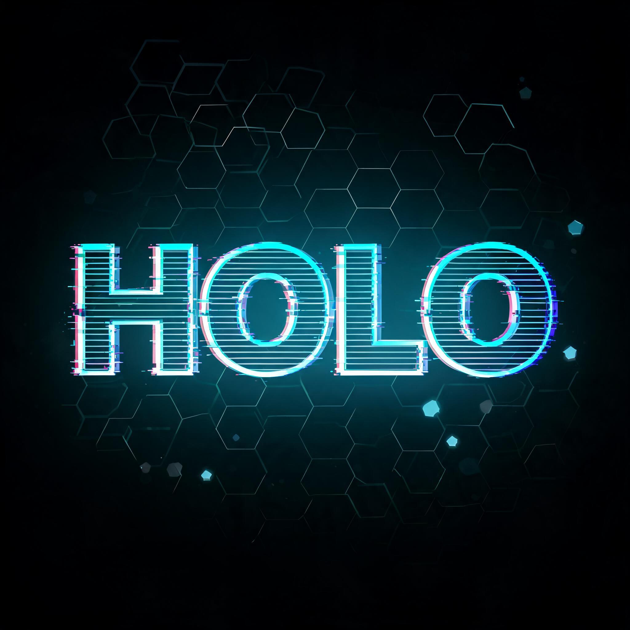 "HOLO" — Cyberpunk Hologram | AI Text Effect Generator