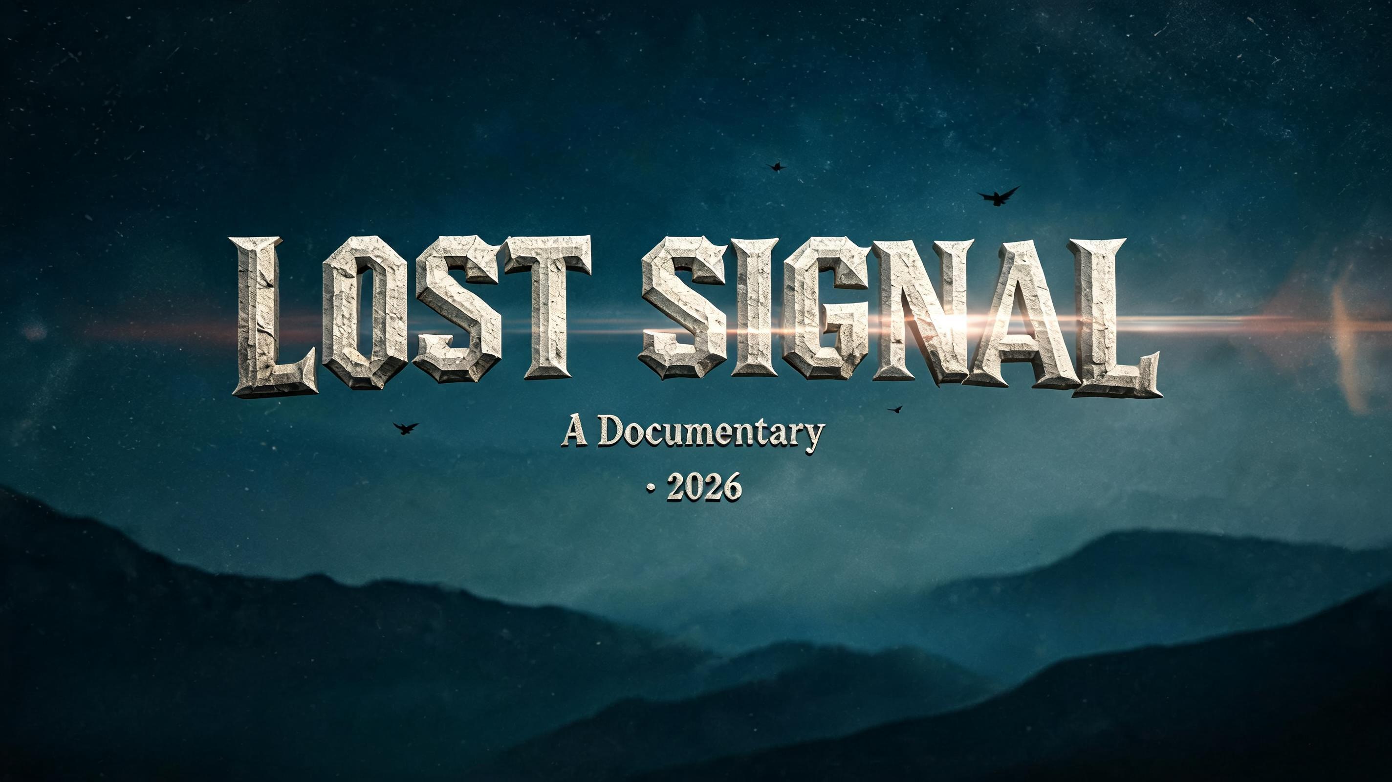 "LOST SIGNAL
A Documentary · 2026" — Cinematic Netflix | AI Text Effect Generator