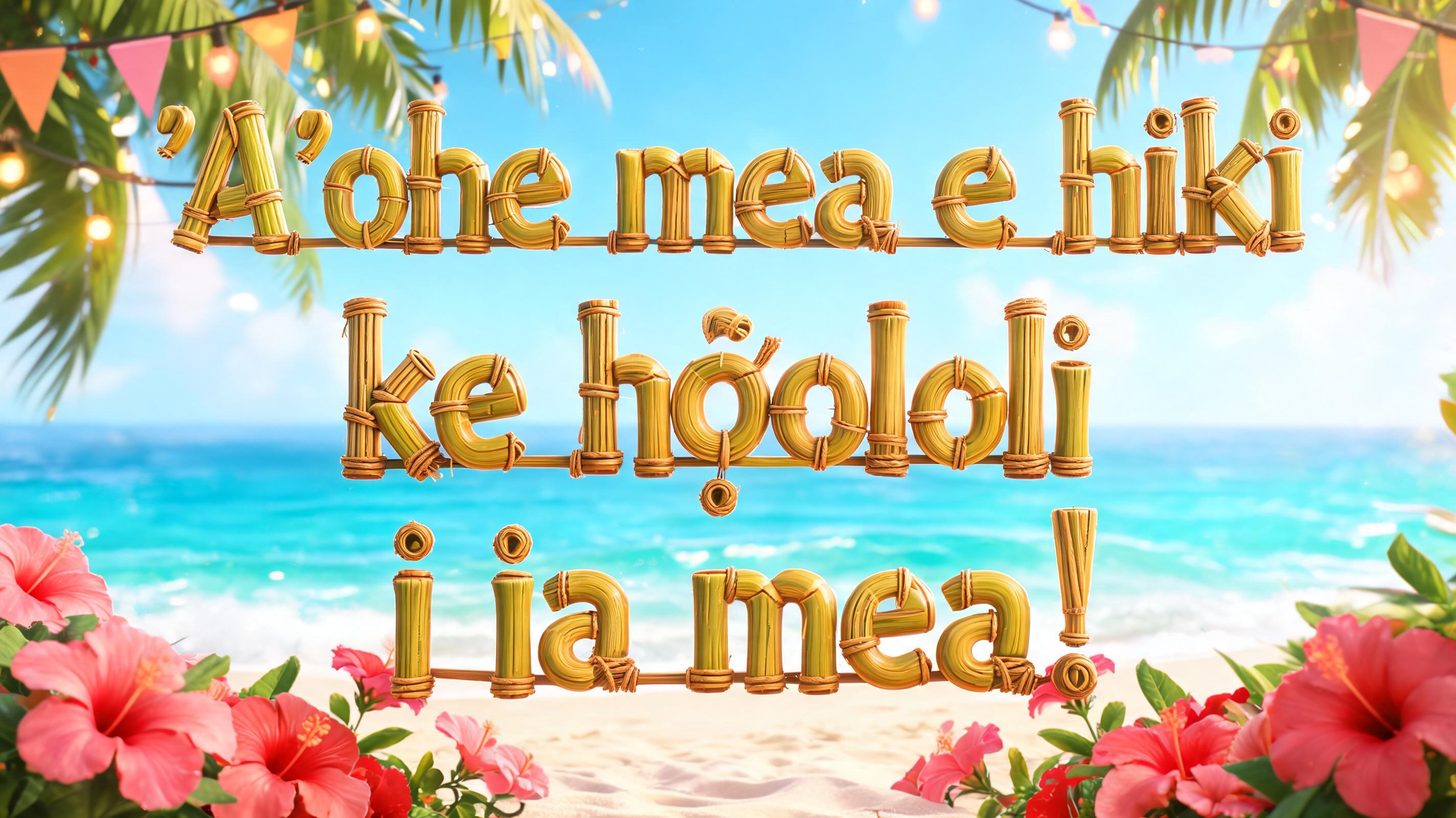 "ʻAʻohe mea e hiki ke hoʻololi i ia mea!" — Hawaiian | AI Text Effect Generator