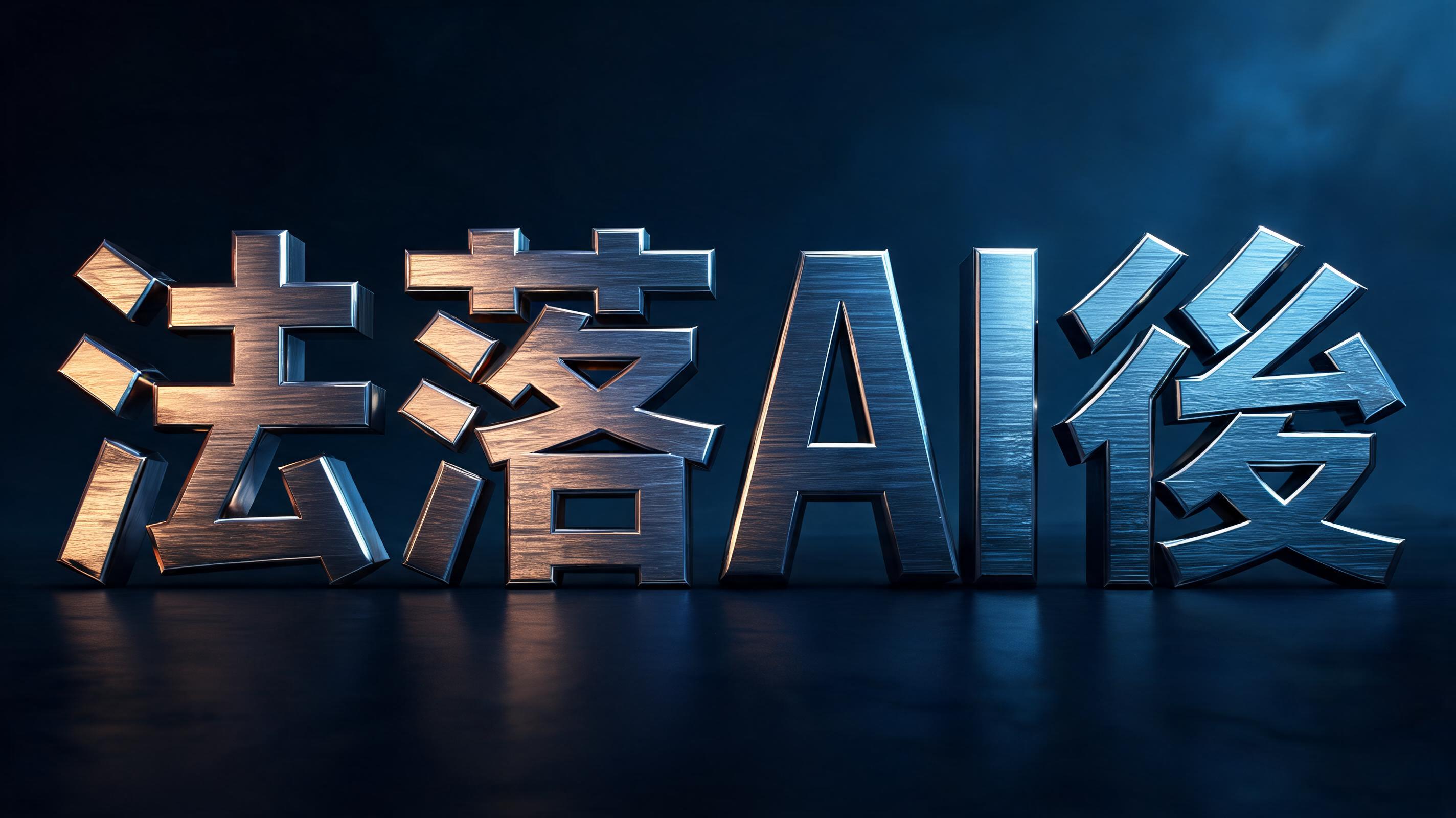"法落AI後" — Metallic | AI Text Effect Generator