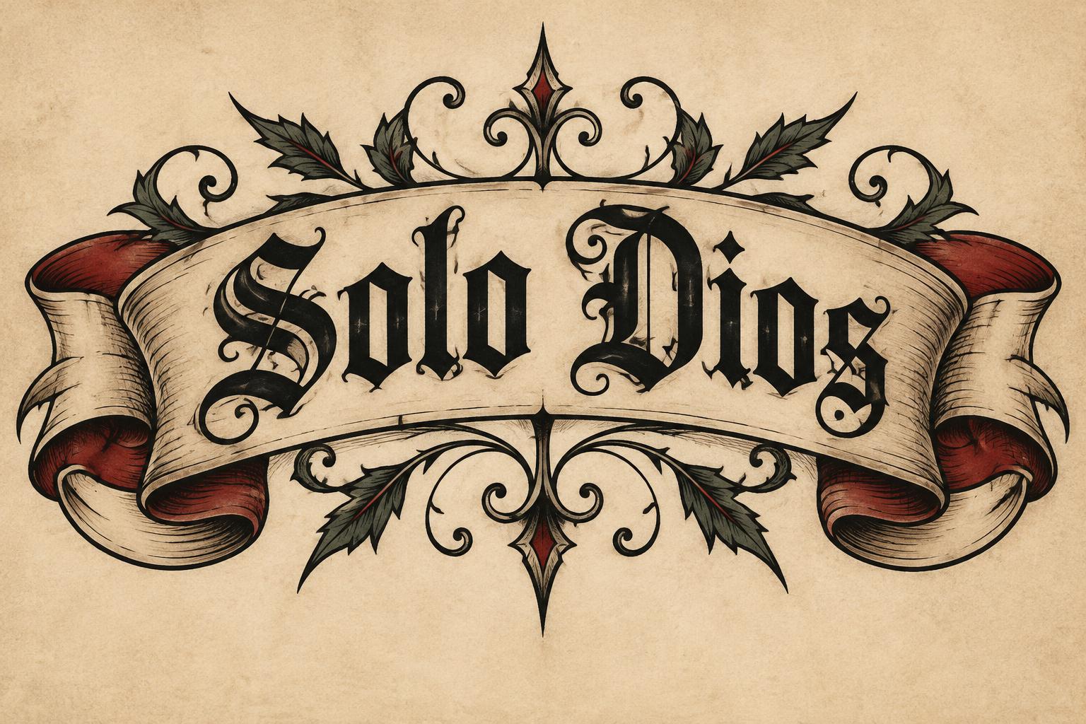 "Solo Dios" — Gothic | AI Text Effect Generator