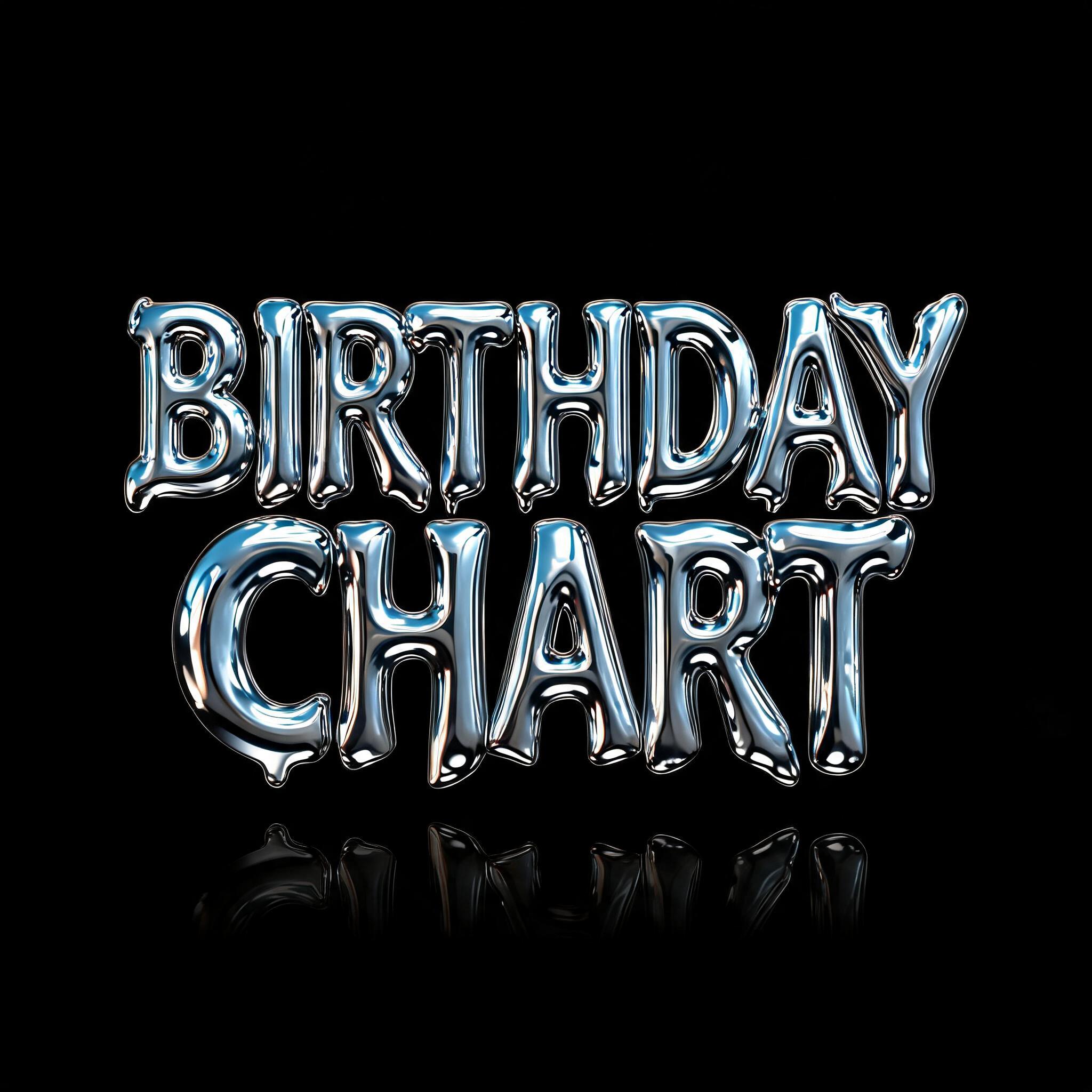 "BIRTHDAY CHART" — Cyberpunk Chrome | AI Text Effect Generator
