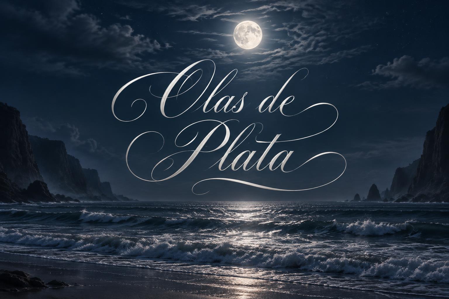 "Olas de Plata" —  | AI Text Effect Generator