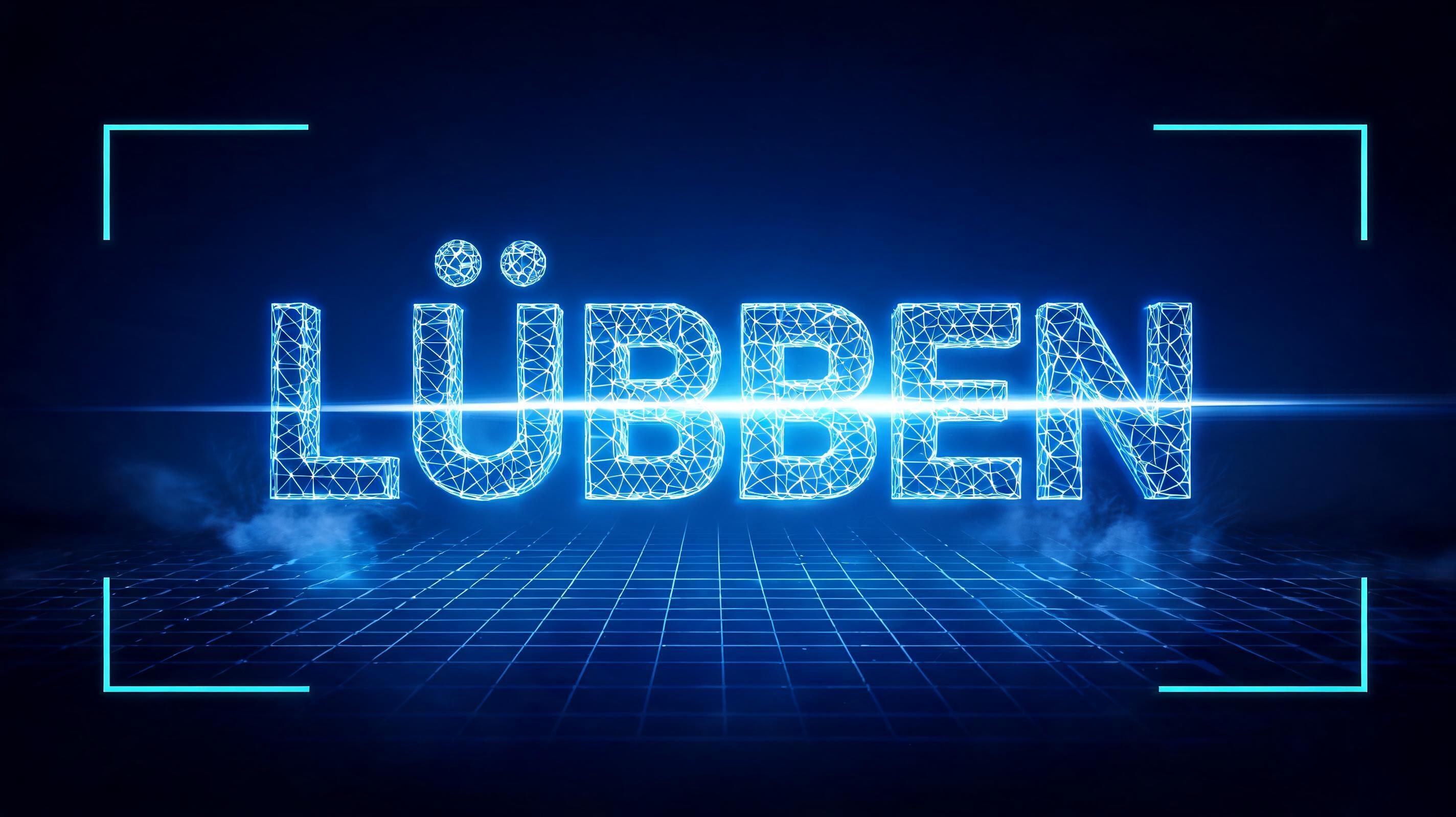 "LÜBBEN" — Futuristic | AI Text Effect Generator