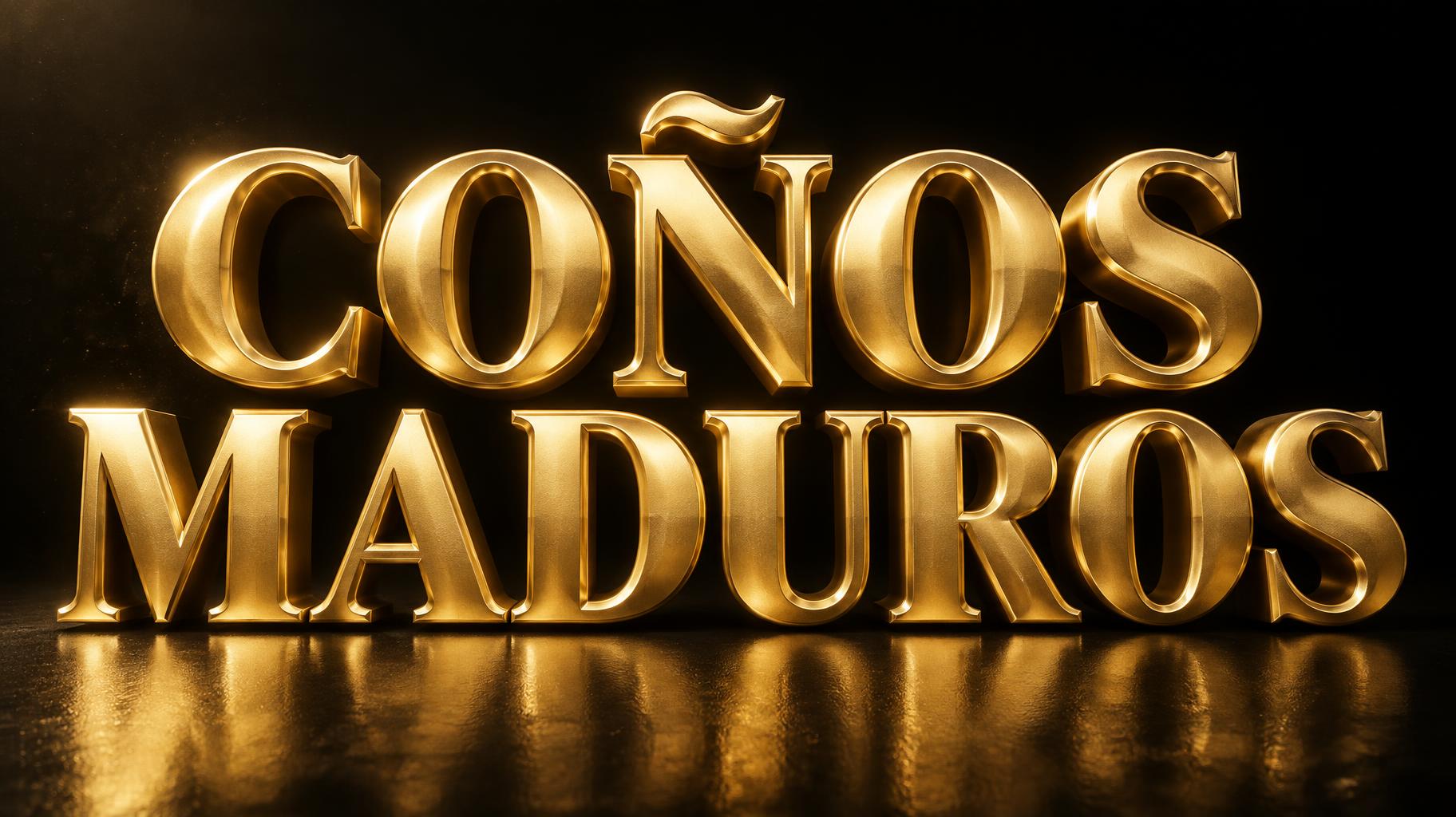 "COÑOS MADUROS" — 3d Bold Gold | AI Text Effect Generator