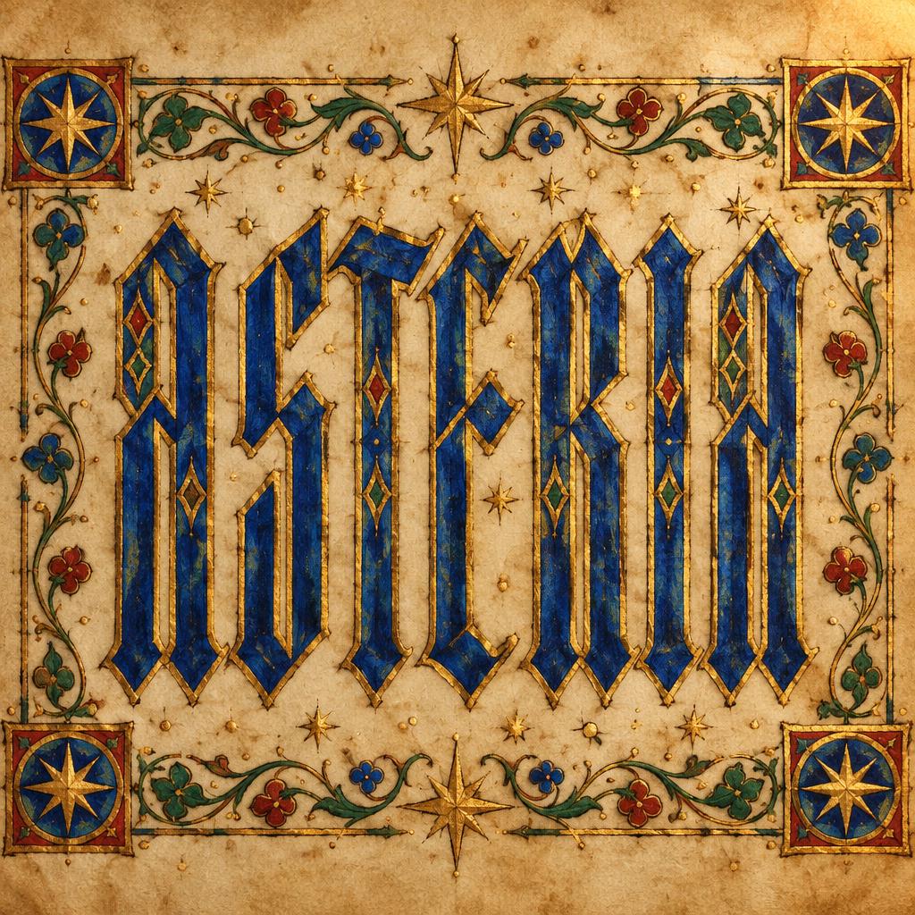 "ASTERIA" — Medieval | AI Text Effect Generator