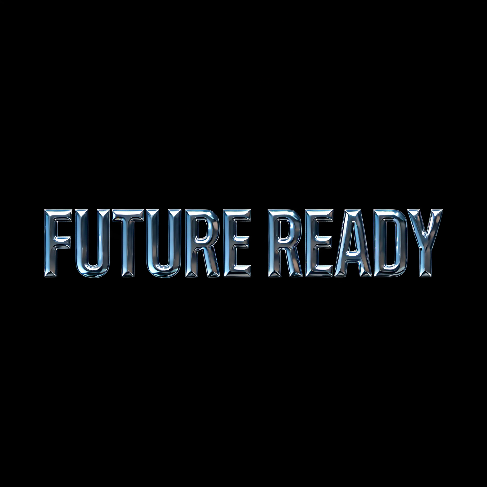 "FUTURE READY" — Cyberpunk Chrome | AI Text Effect Generator