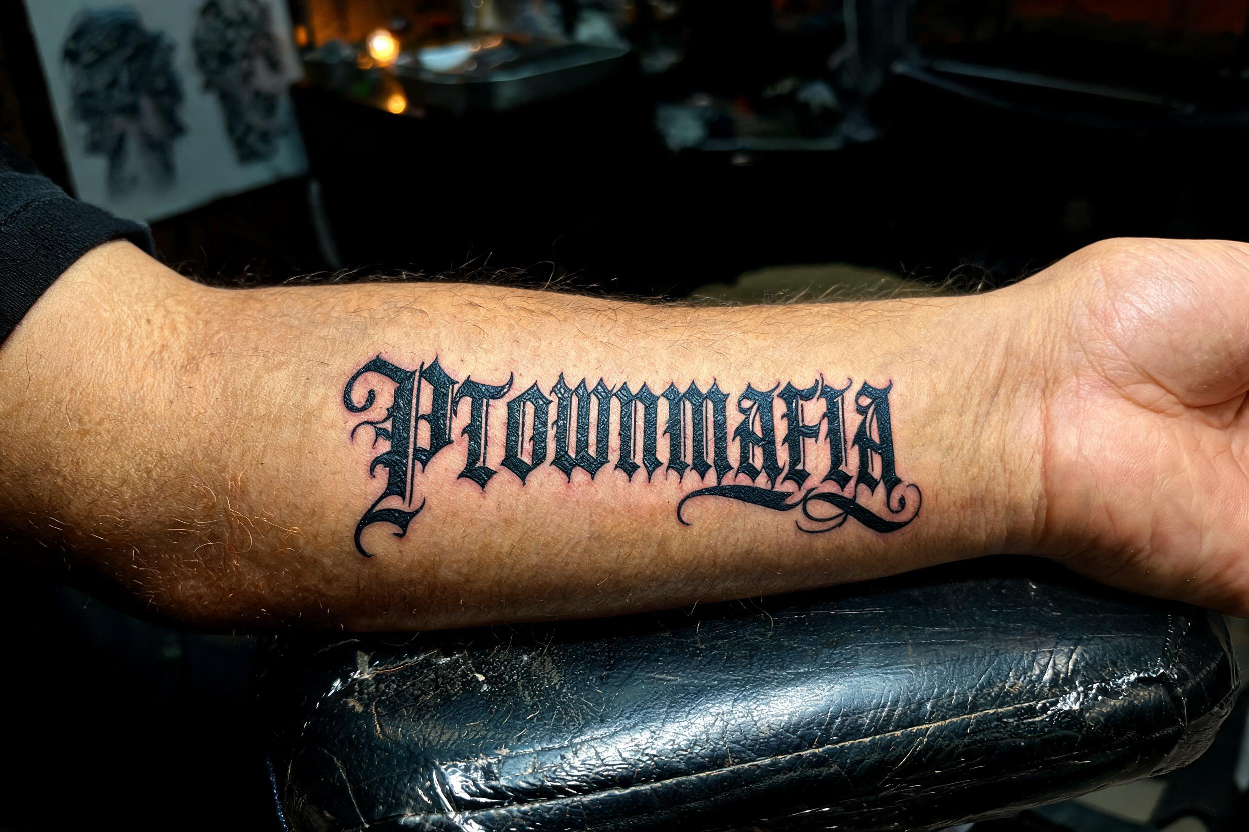 "Ptownmafia" — Tattoo | AI Text Effect Generator
