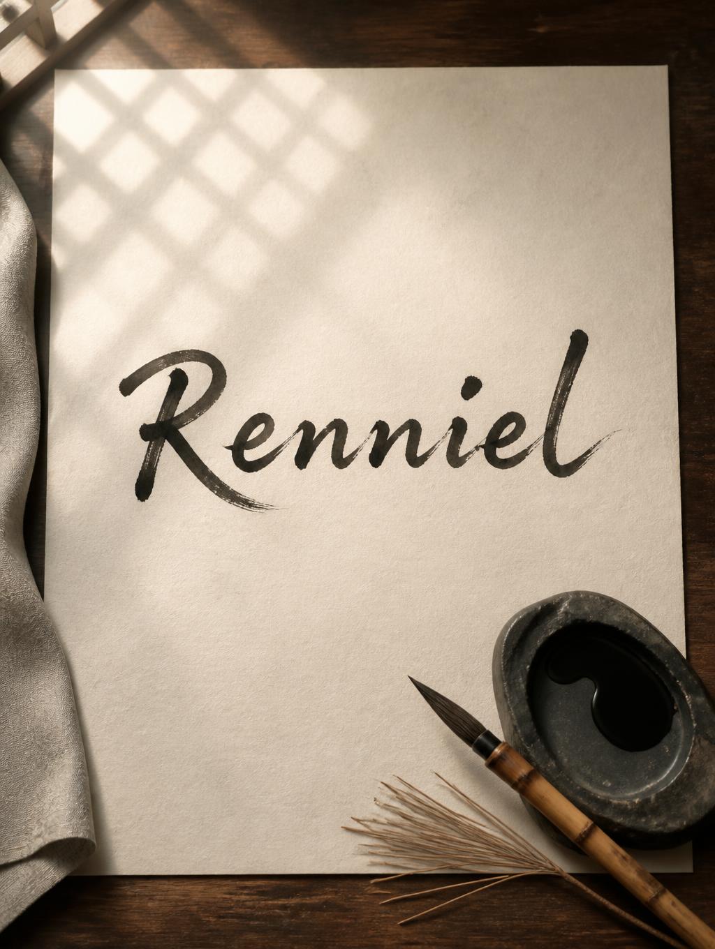 "Renniel" —  | AI Text Effect Generator