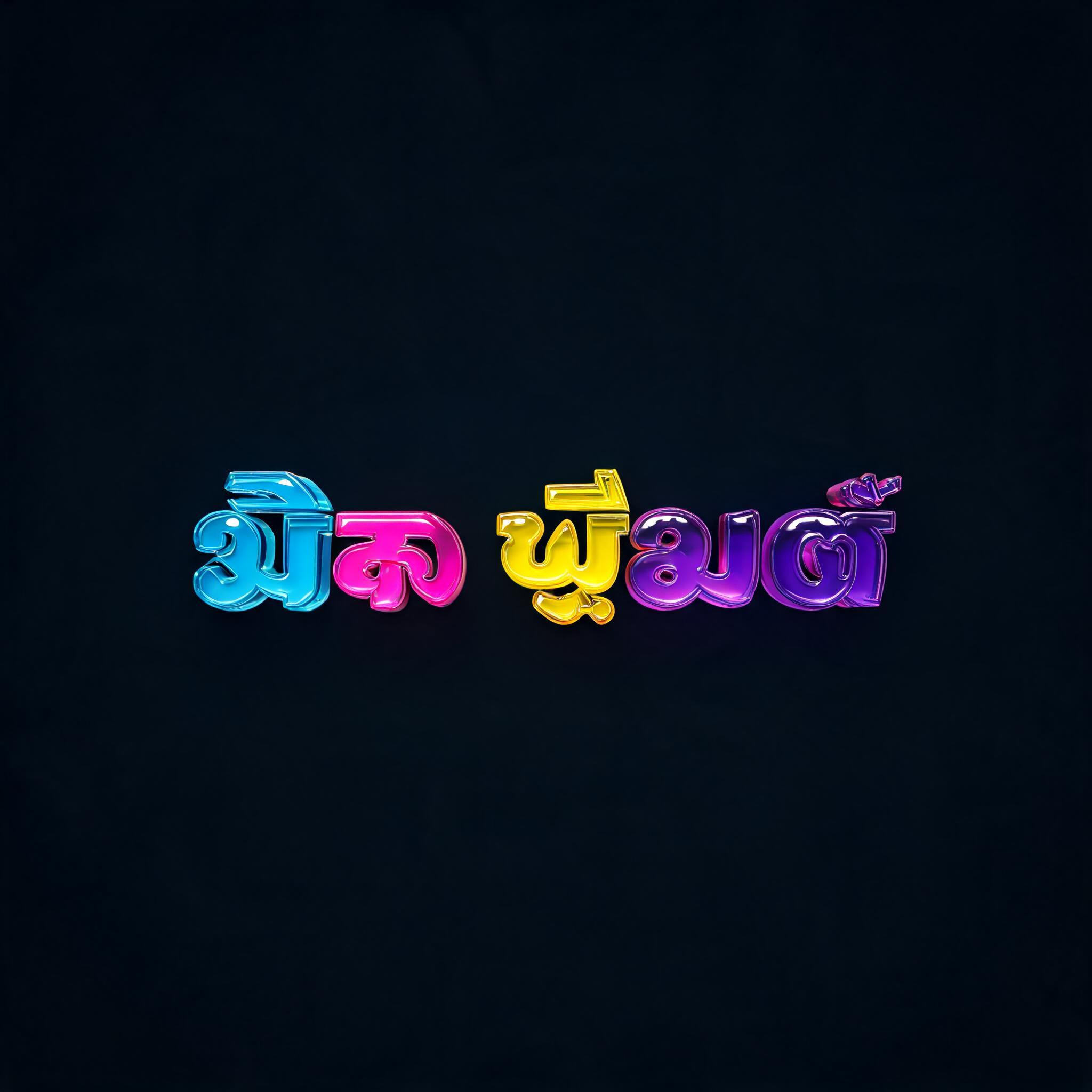 "మీకు ప్రేమతో" — Glass Color | AI Text Effect Generator