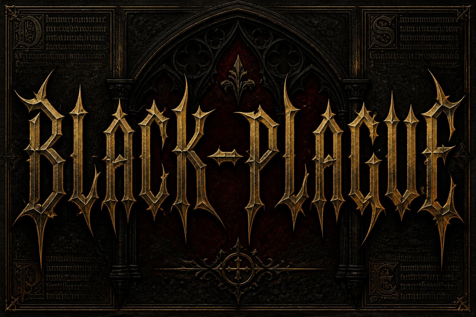 "BLACK-PLAGUE" — Gothic Font | AI Text Effect Generator