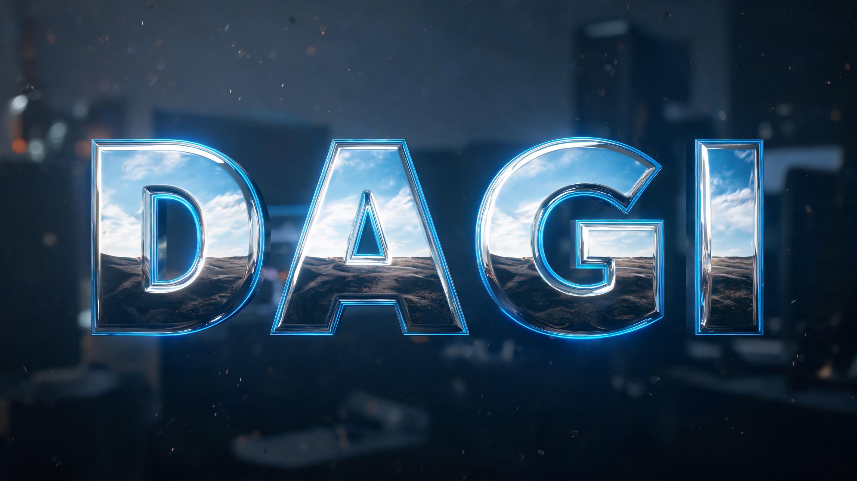"𝐃 𝐀 𝐆 𝐈" — Chrome Metal 3d | AI Text Effect Generator