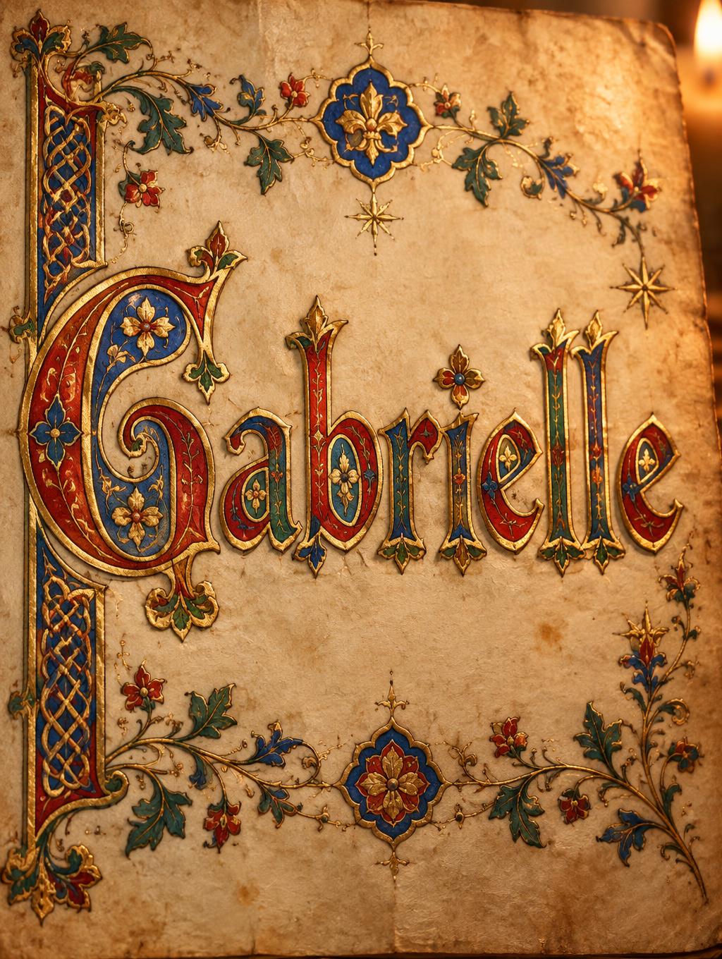 "Gabrielle" — Medieval | AI Text Effect Generator