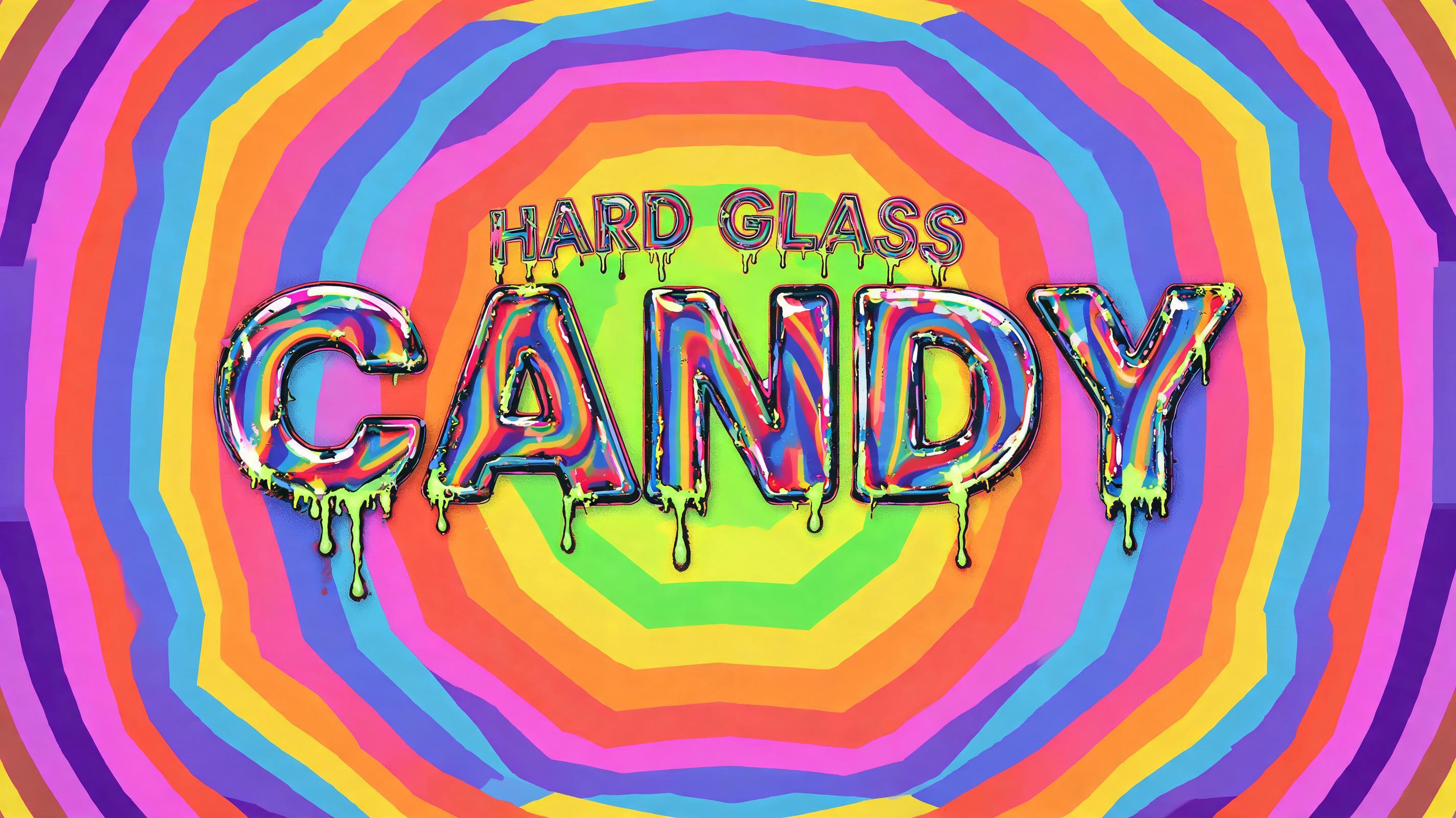 "Hard Glass Candy" — Psychedelic | AI Text Effect Generator