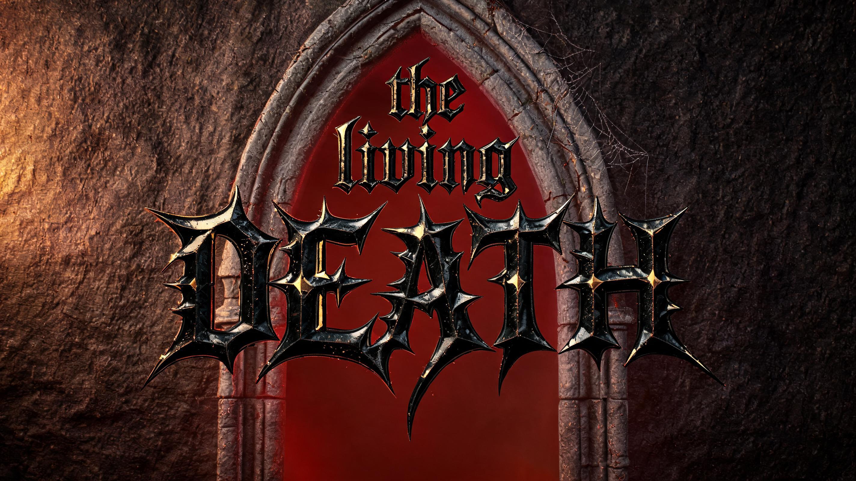 "the living death" — Gothic Font | AI Text Effect Generator