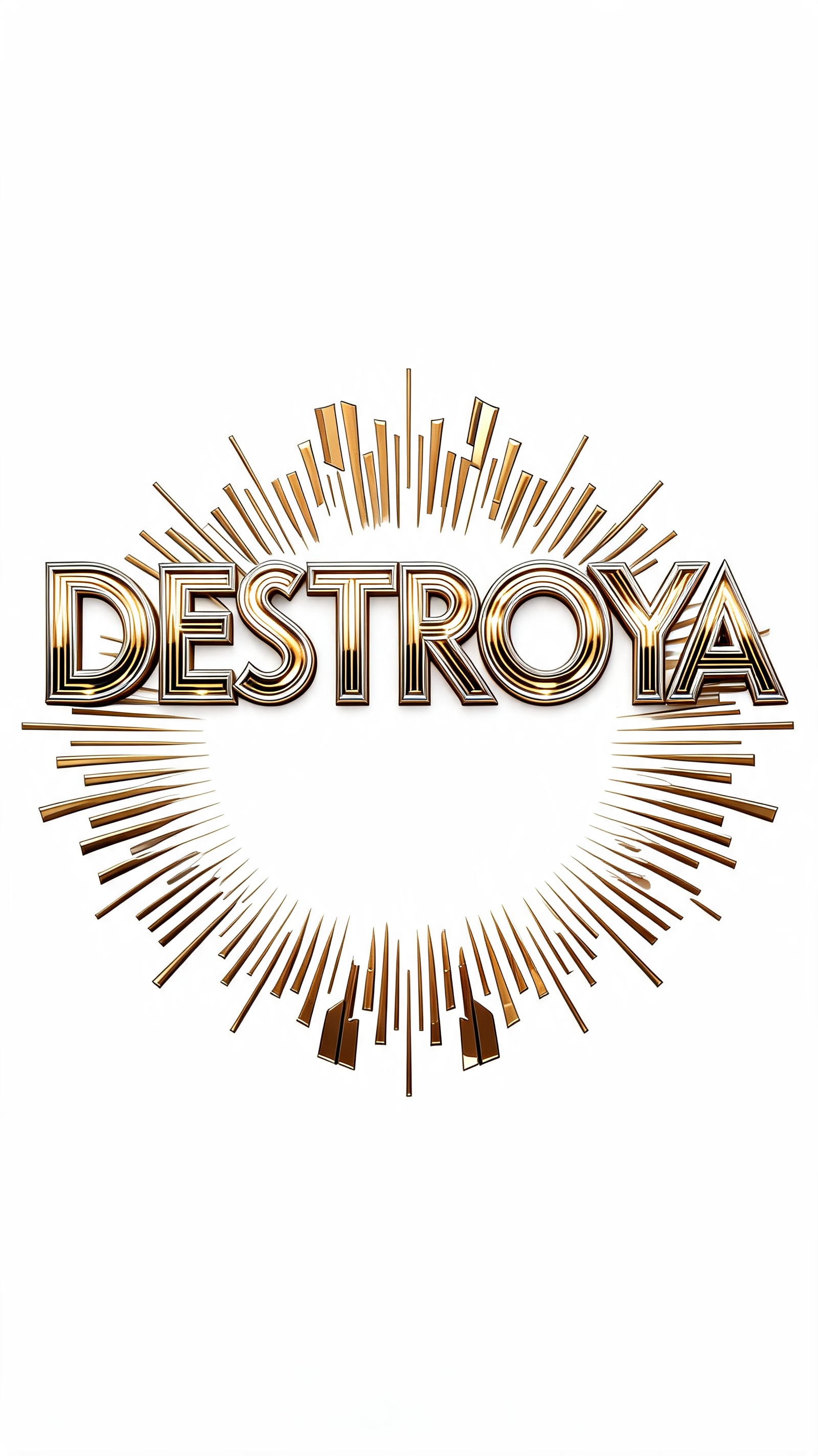 "Destroya" — Art Deco text effect
