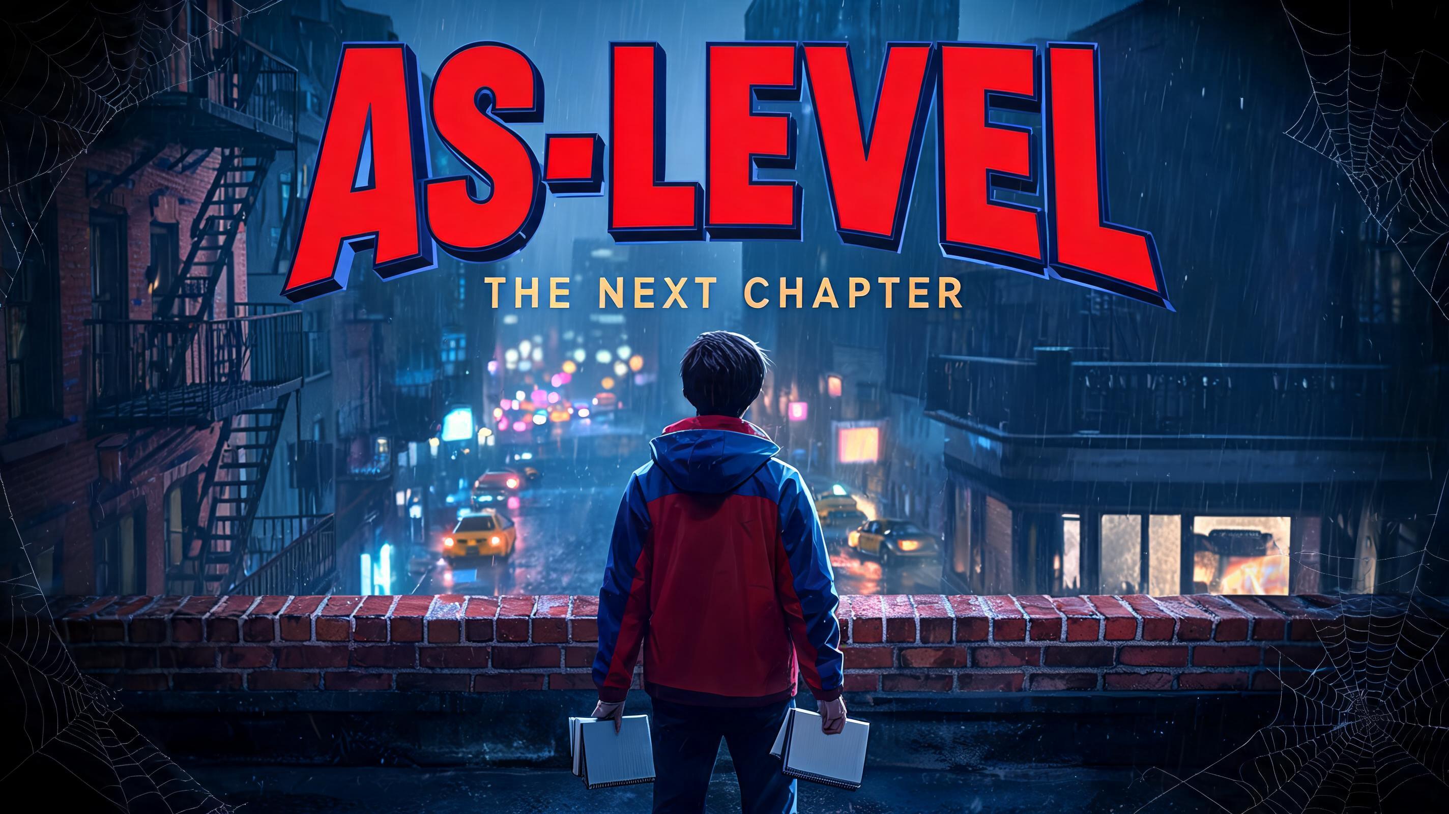 "AS-LEVEL
THE NEXT CHAPTER" — Spider Hero | AI Text Effect Generator