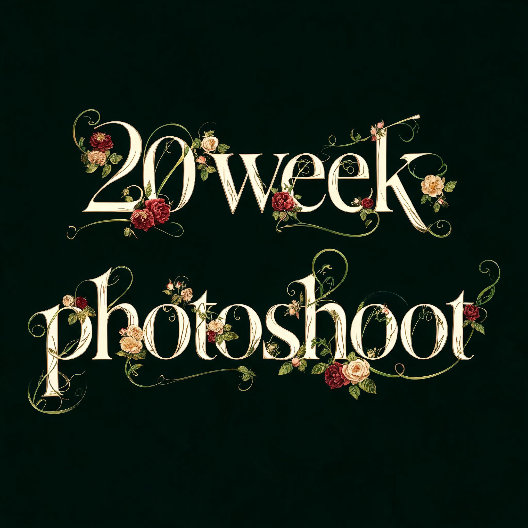 "20 week photoshoot" — Floral | AI Text Effect Generator