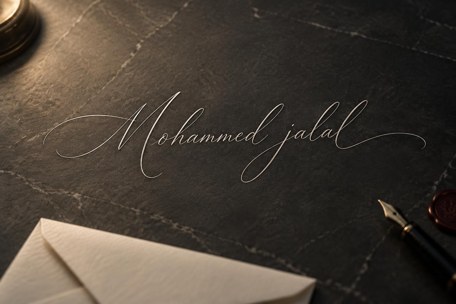 "Mohammed jalal" —  | AI Text Effect Generator