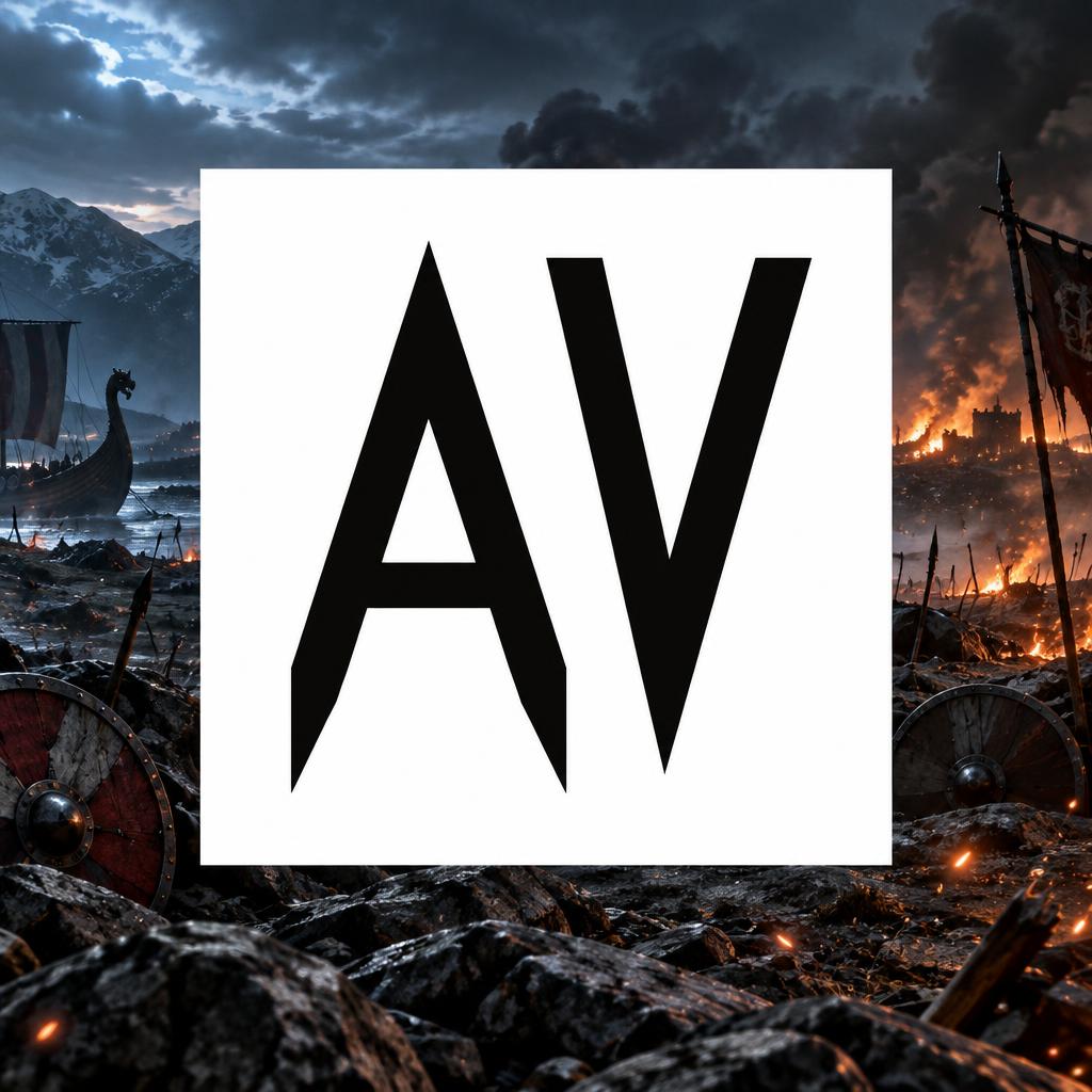 "AV" — Viking | AI Text Effect Generator