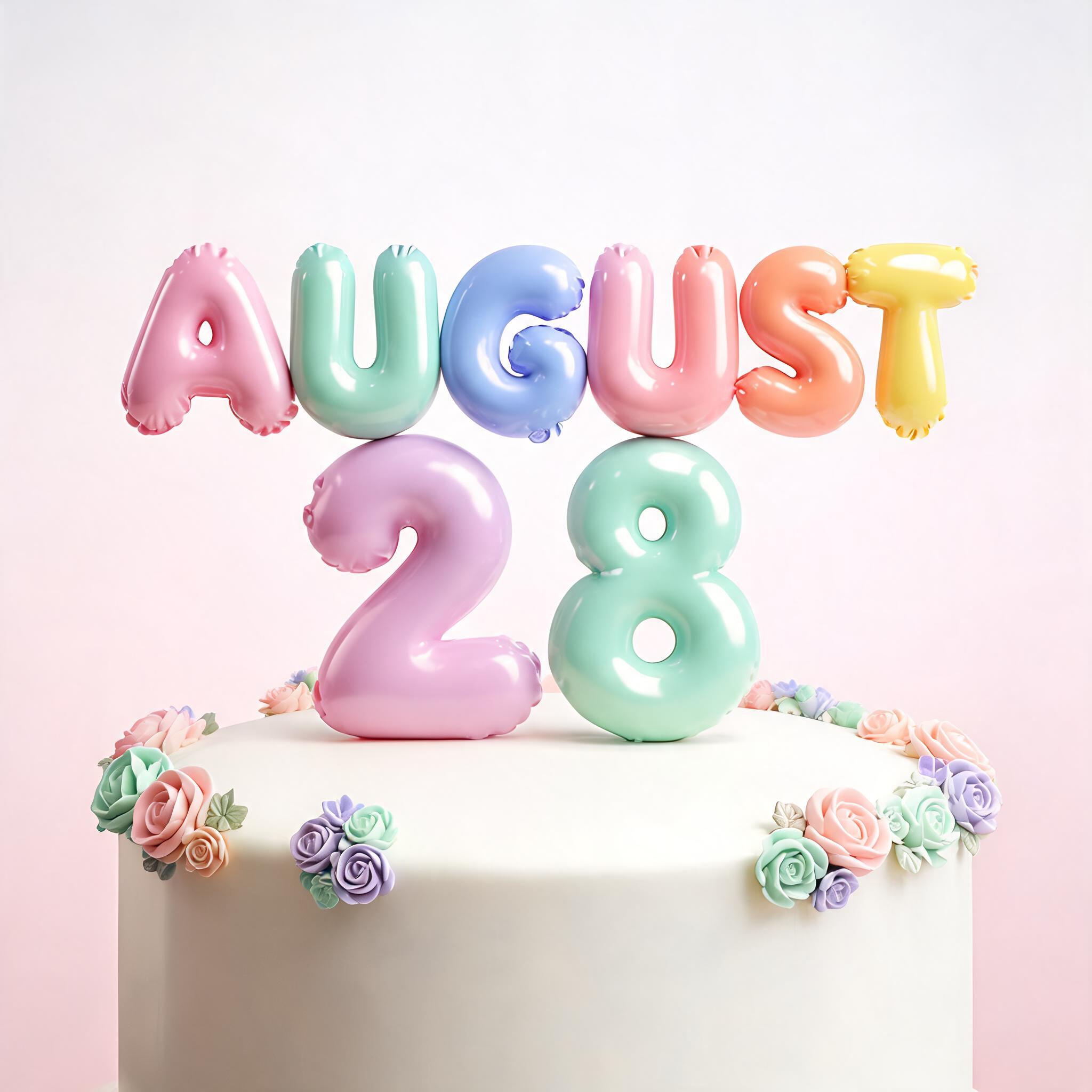 "AUGUST 28" — 3d Bold Inflated | AI Text Effect Generator