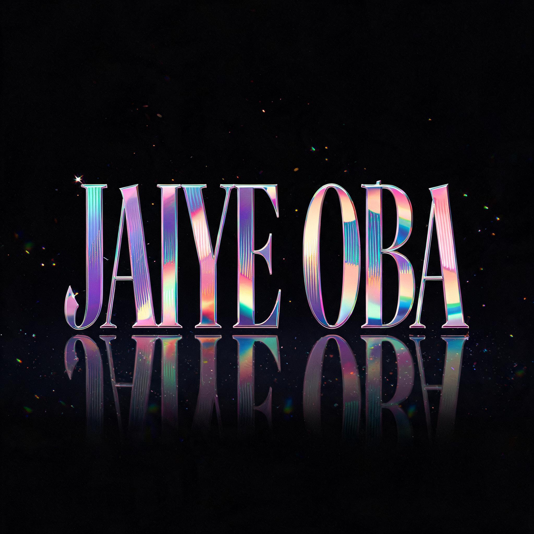 "JAIYE OBA" — Holographic | AI Text Effect Generator